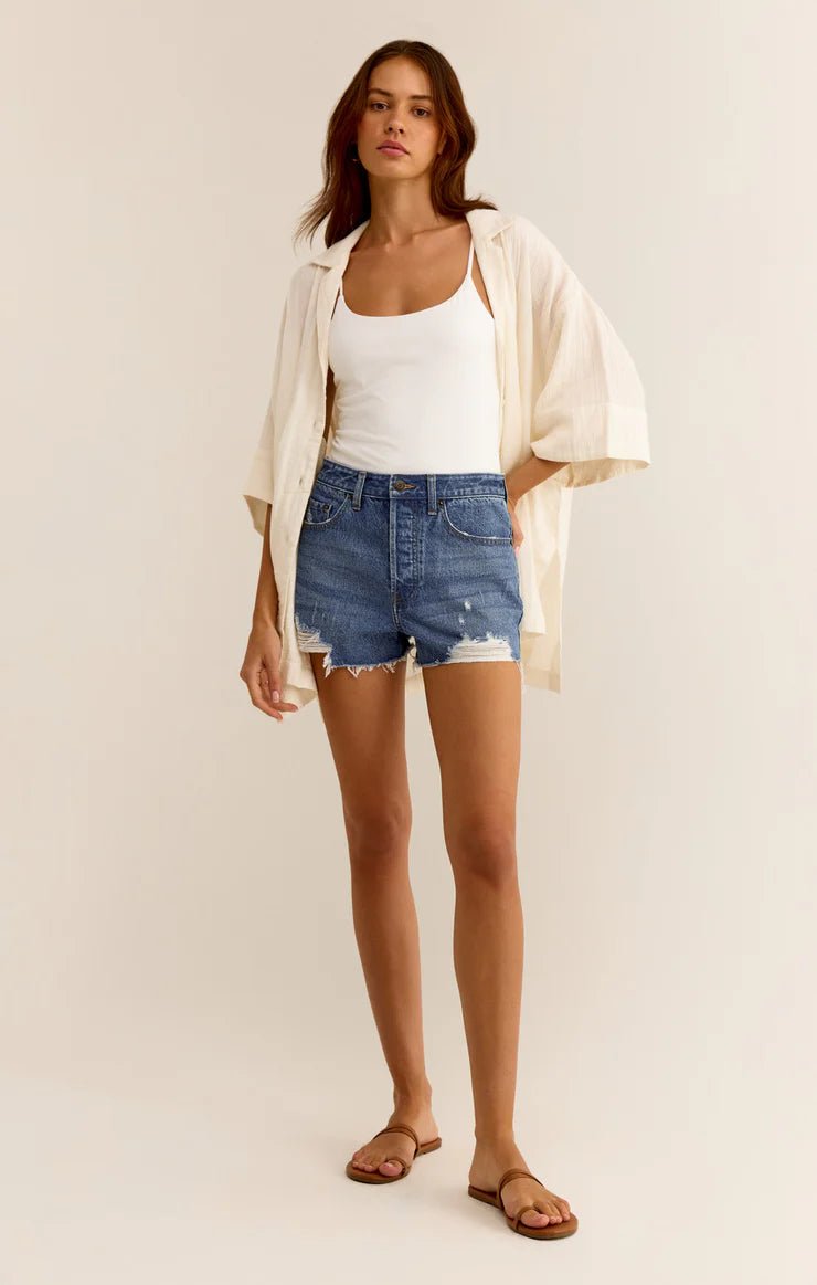 Classic Hi - Rise Denim Short - Elk + Elm