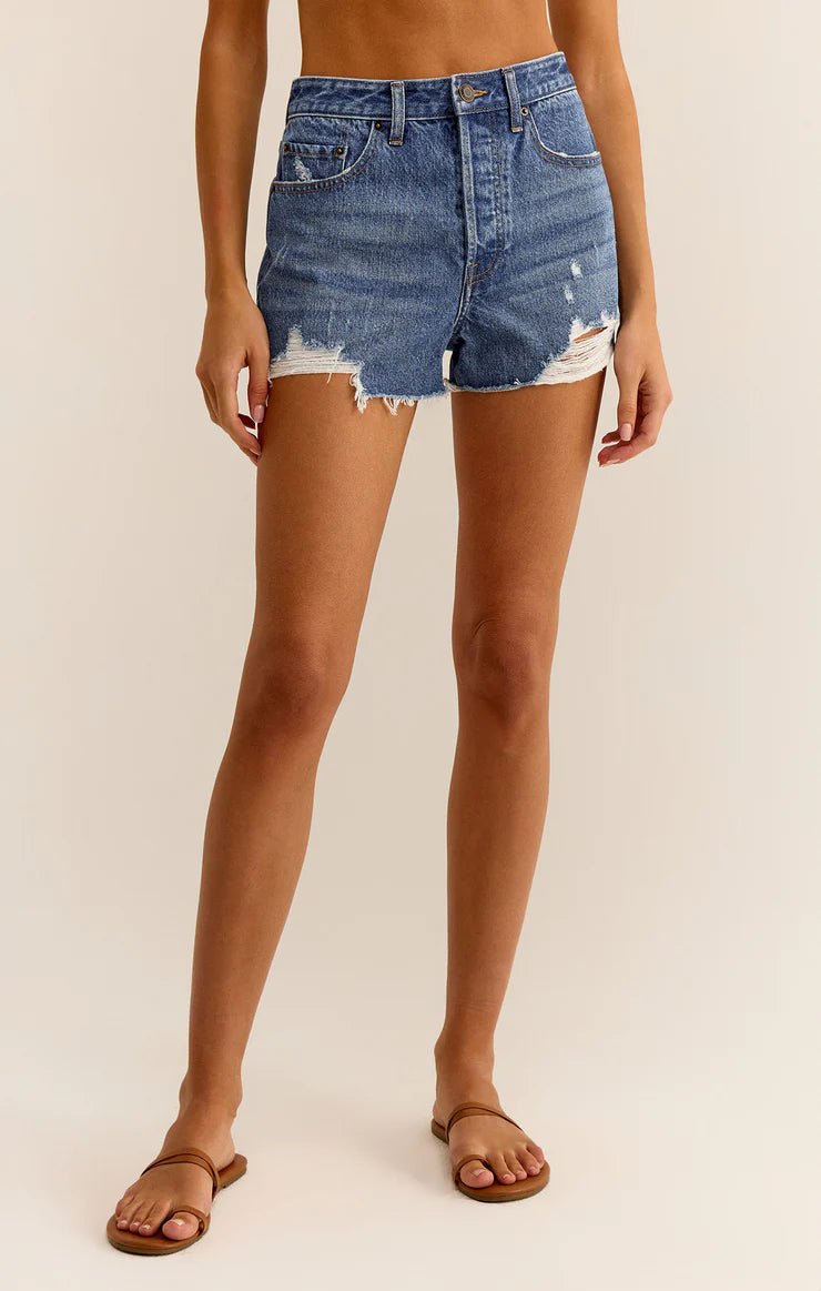 Classic Hi - Rise Denim Short - Elk + Elm