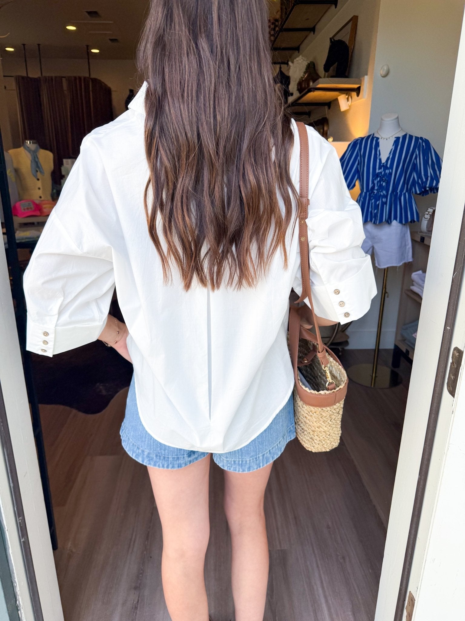 Classic White Pleat Blouse - Elk + Elm