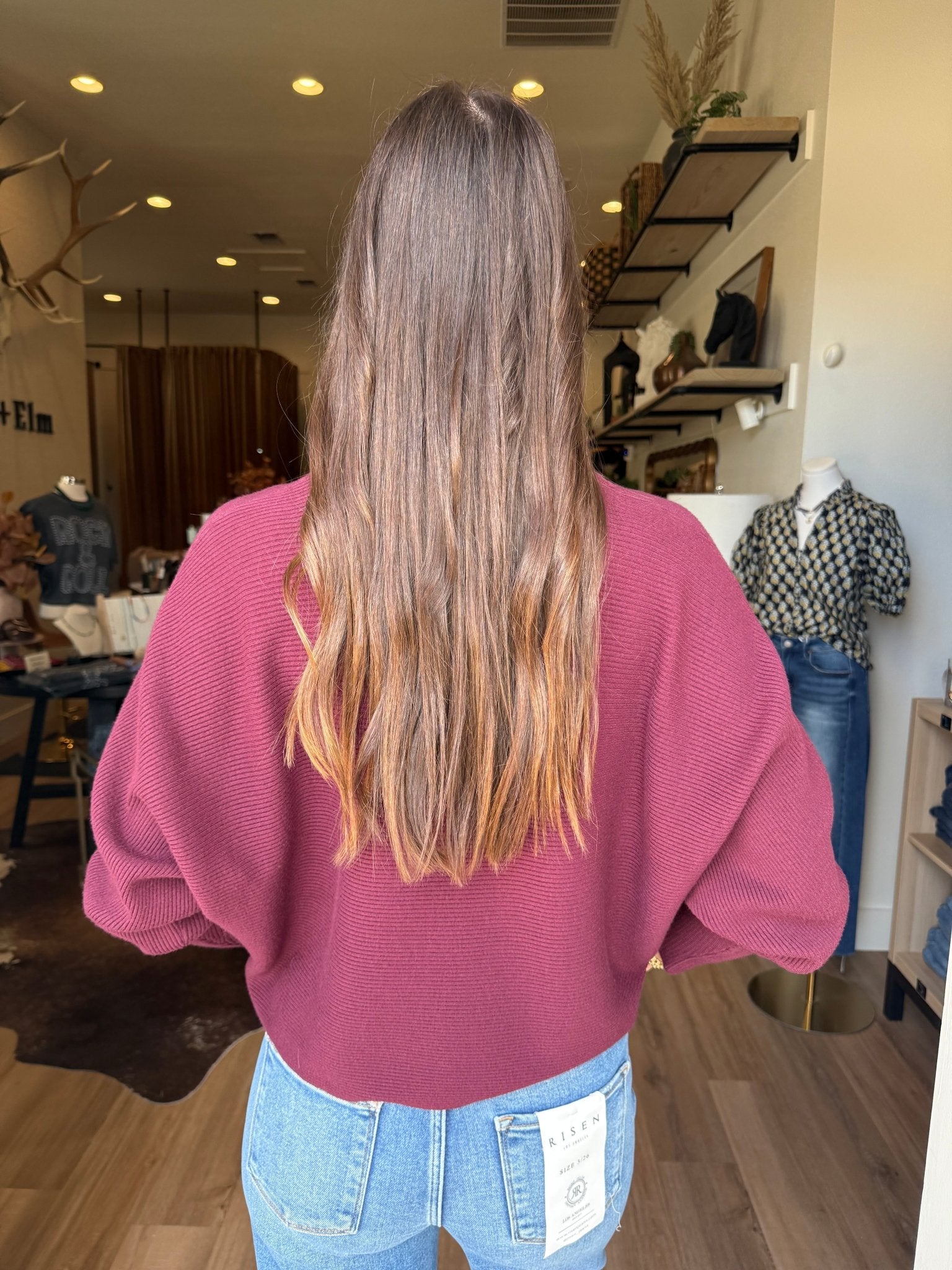 Cloudline Knit Top - Wine - Elk + Elm