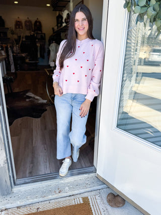 Cozy Hearts Sweater - Elk + Elm