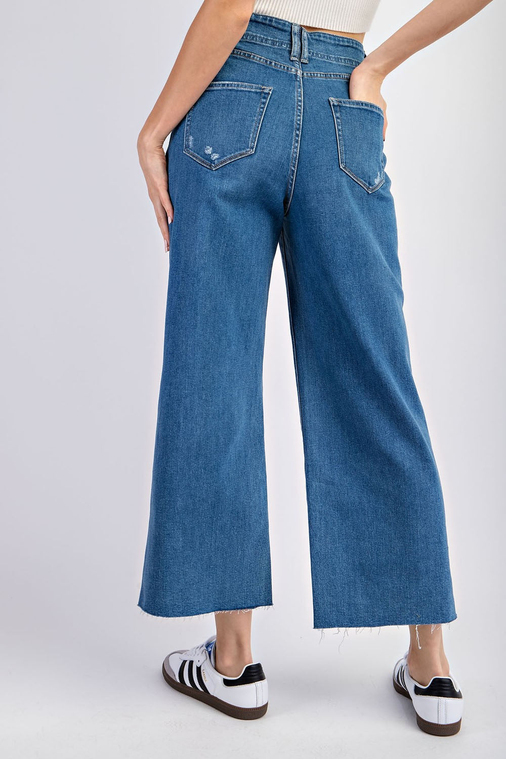 Cropped Denim Straight Leg