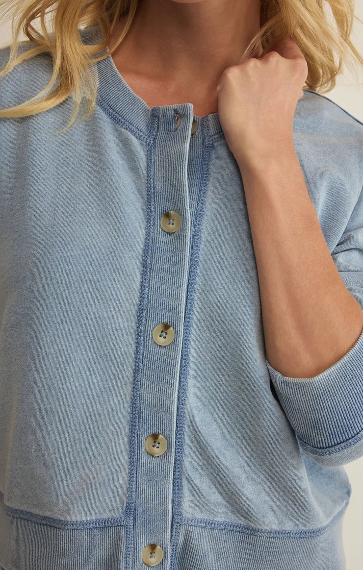Daily Knit Denim Cardigan - Elk + Elm