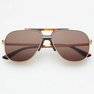 Logan Aviator Unisex Sunglasses - Dark Brown