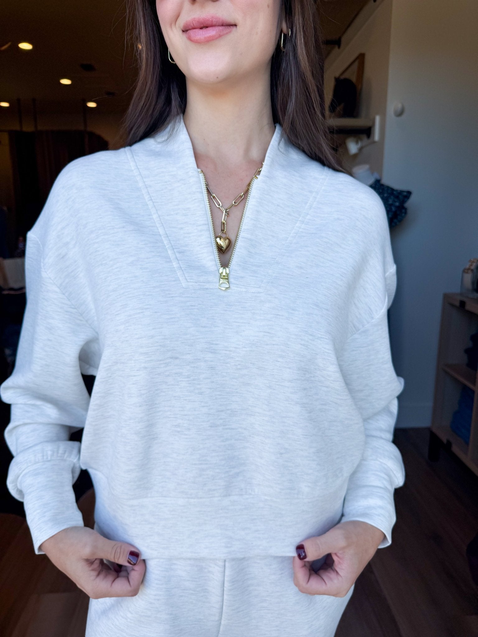 Davidson Sweat - Ivory Marl - Elk + Elm