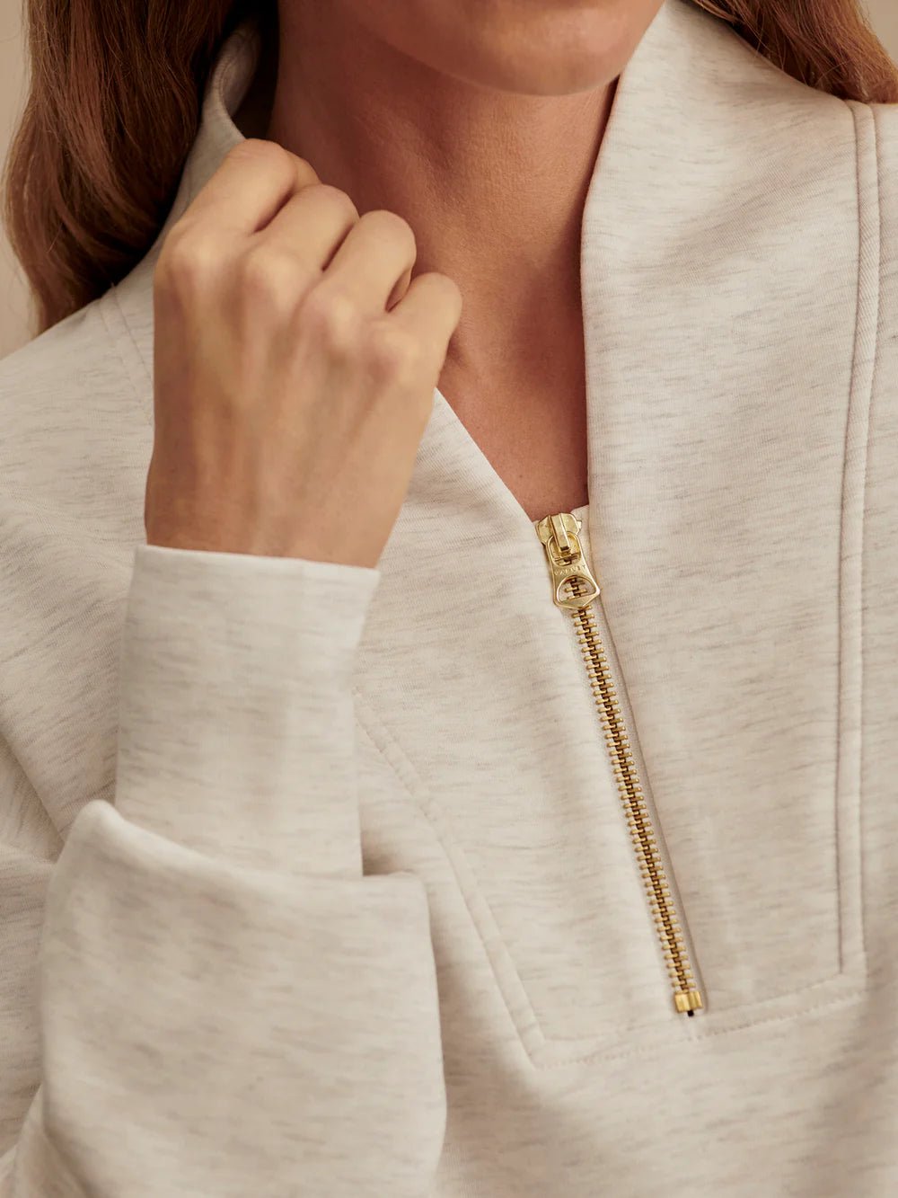 Davidson Sweat - Ivory Marl - Elk + Elm