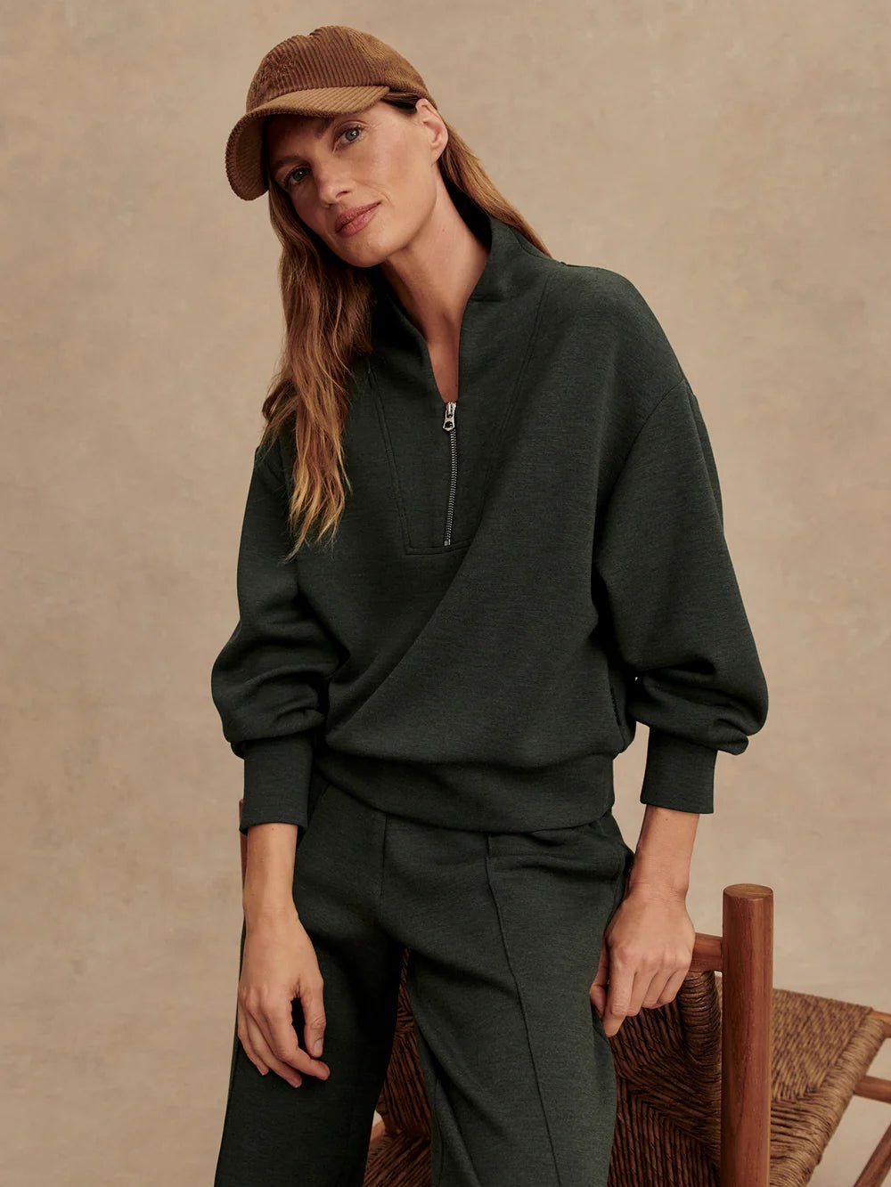 Davidson Sweat - Olive Marl - Elk + Elm