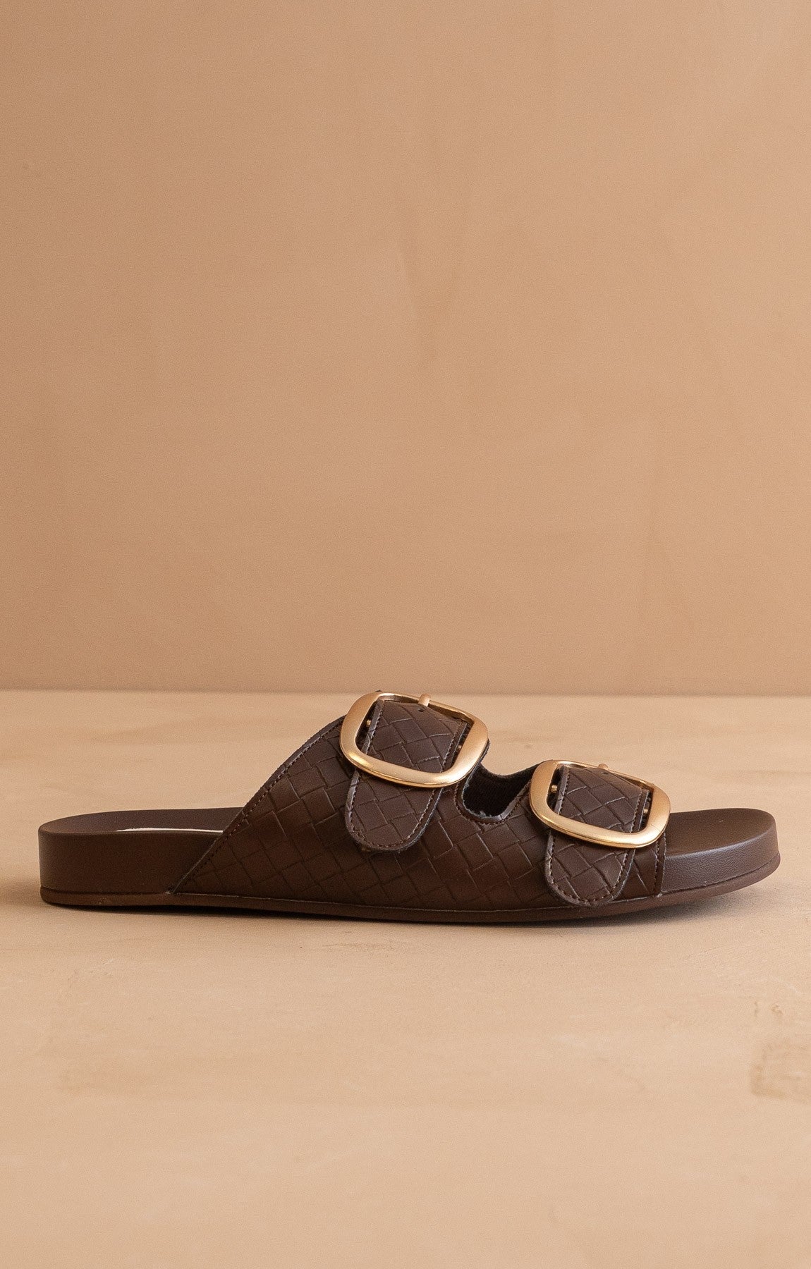 Desiree Double Buckle Slides - Elk + Elm