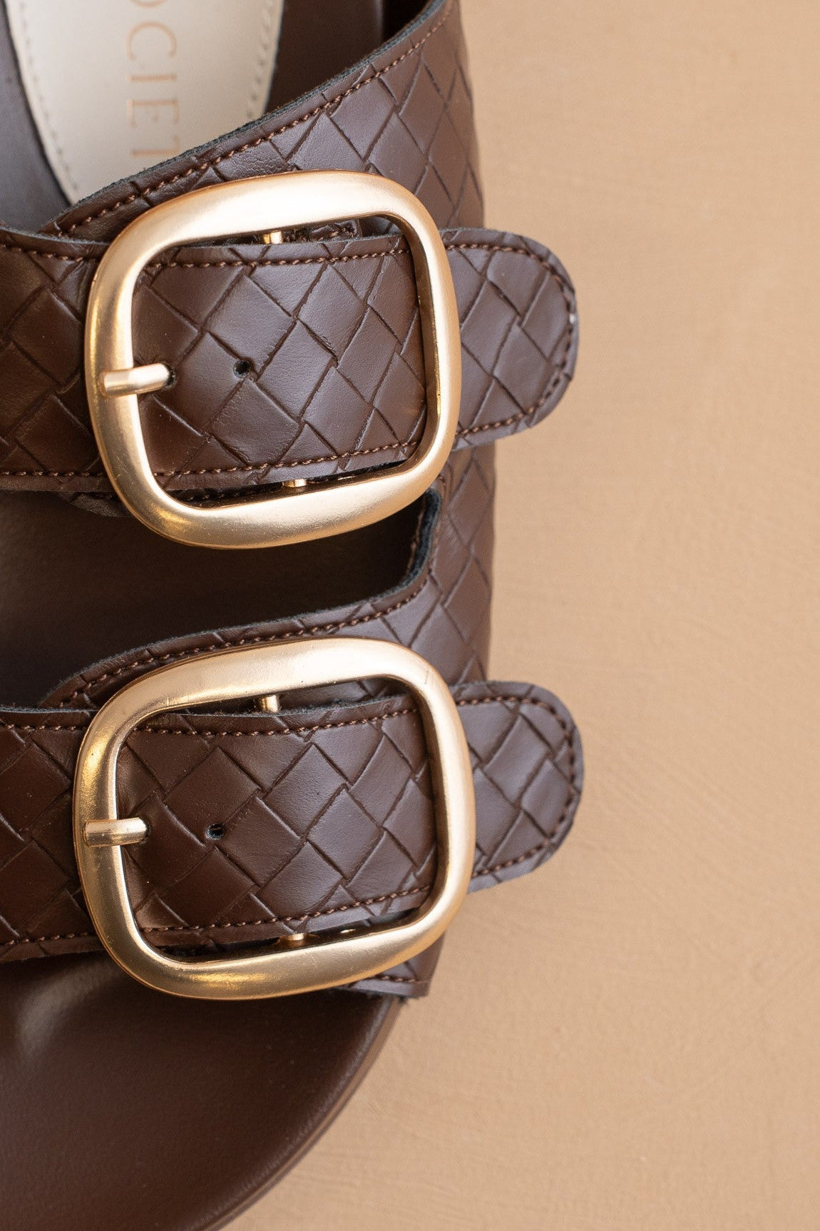 Desiree Double Buckle Slides - Elk + Elm