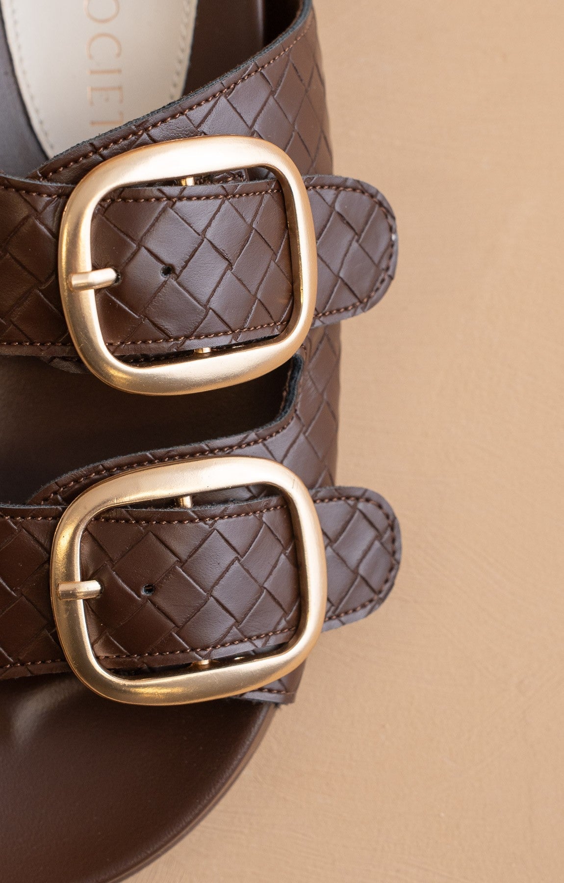 Desiree Double Buckle Slides - Elk + Elm