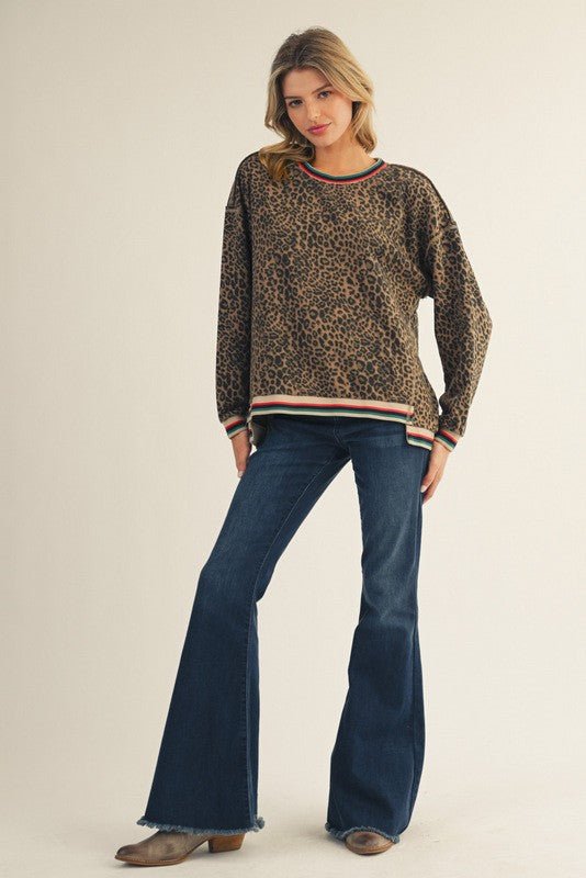 Dolan Animal Print Sweatshirt - Elk + Elm