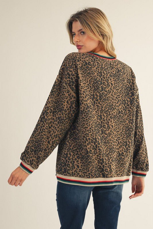 Dolan Animal Print Sweatshirt - Elk + Elm