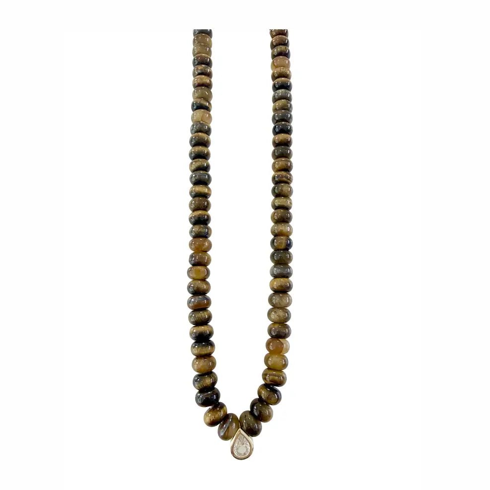 Dori Necklace - Tigers Eye - Elk + Elm