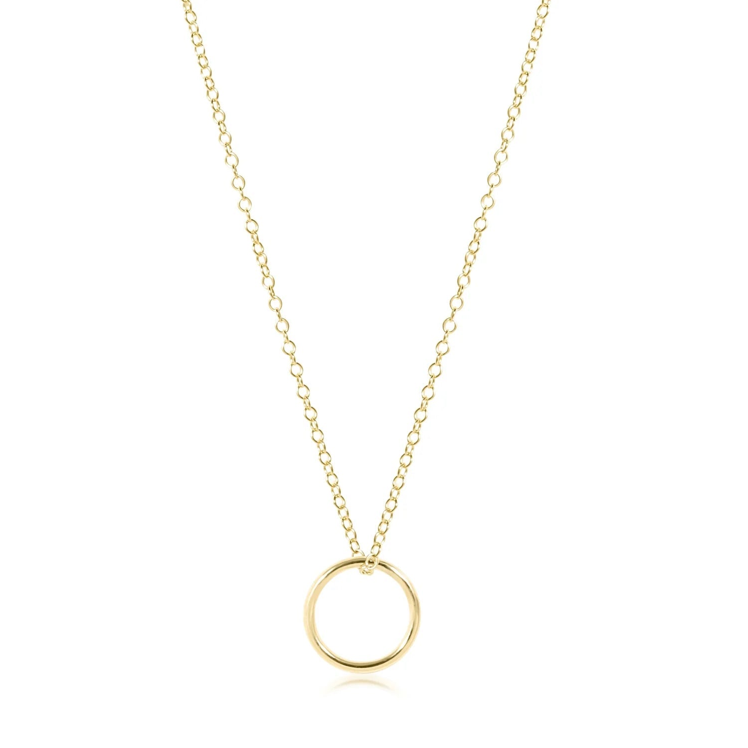 E Newton 16" Necklace - Halo Gold Charm - Elk + Elm