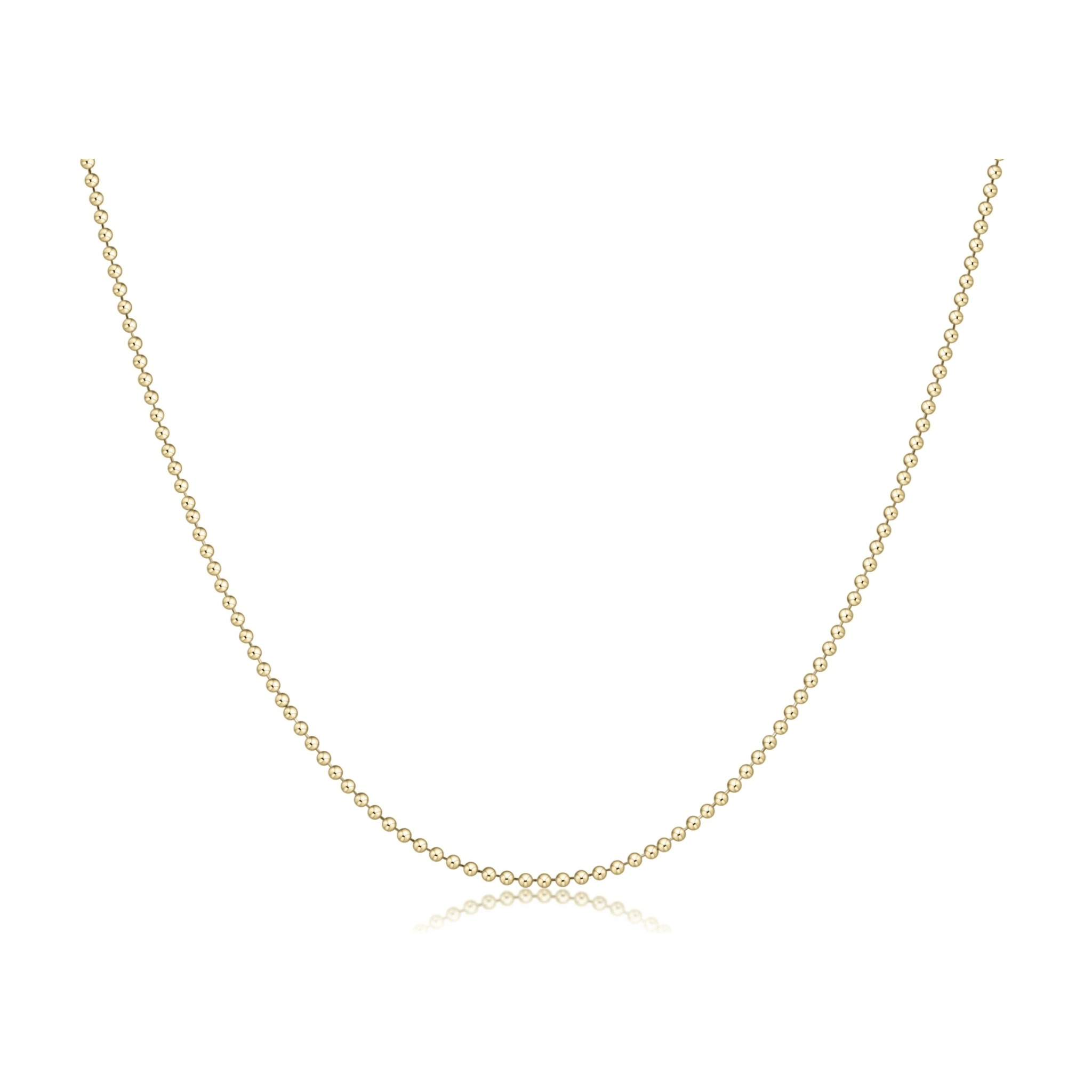 E Newton 17" Choker Classic Beaded Chain - Gold - Elk + Elm