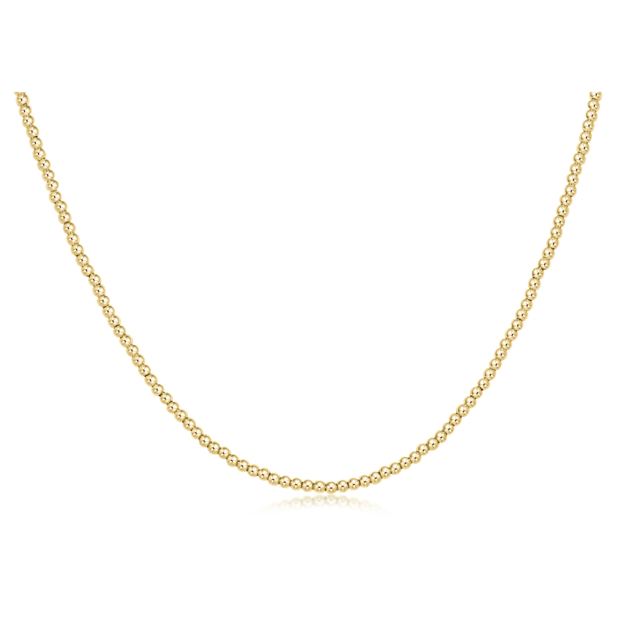 E Newton 17" Classic Gold Bead Necklace - Elk + Elm