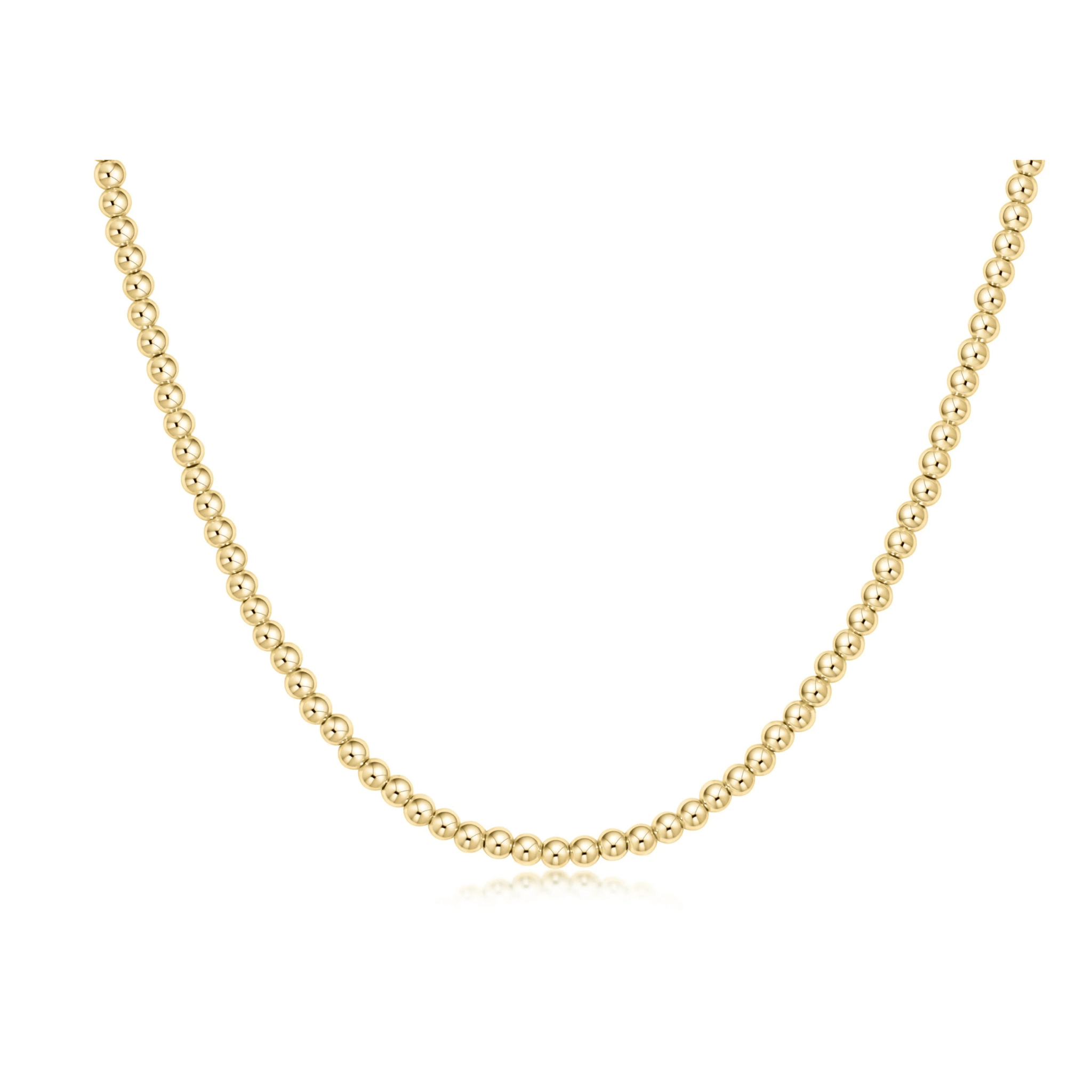 E Newton 17" Classic Gold Bead Necklace - Elk + Elm