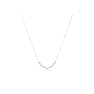 E Newton 4mm Pearl Beaded Bliss Necklace 16 " - Elk + Elm