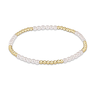 e Newton Blissful Pearl 3mm Bracelet - Elk + Elm