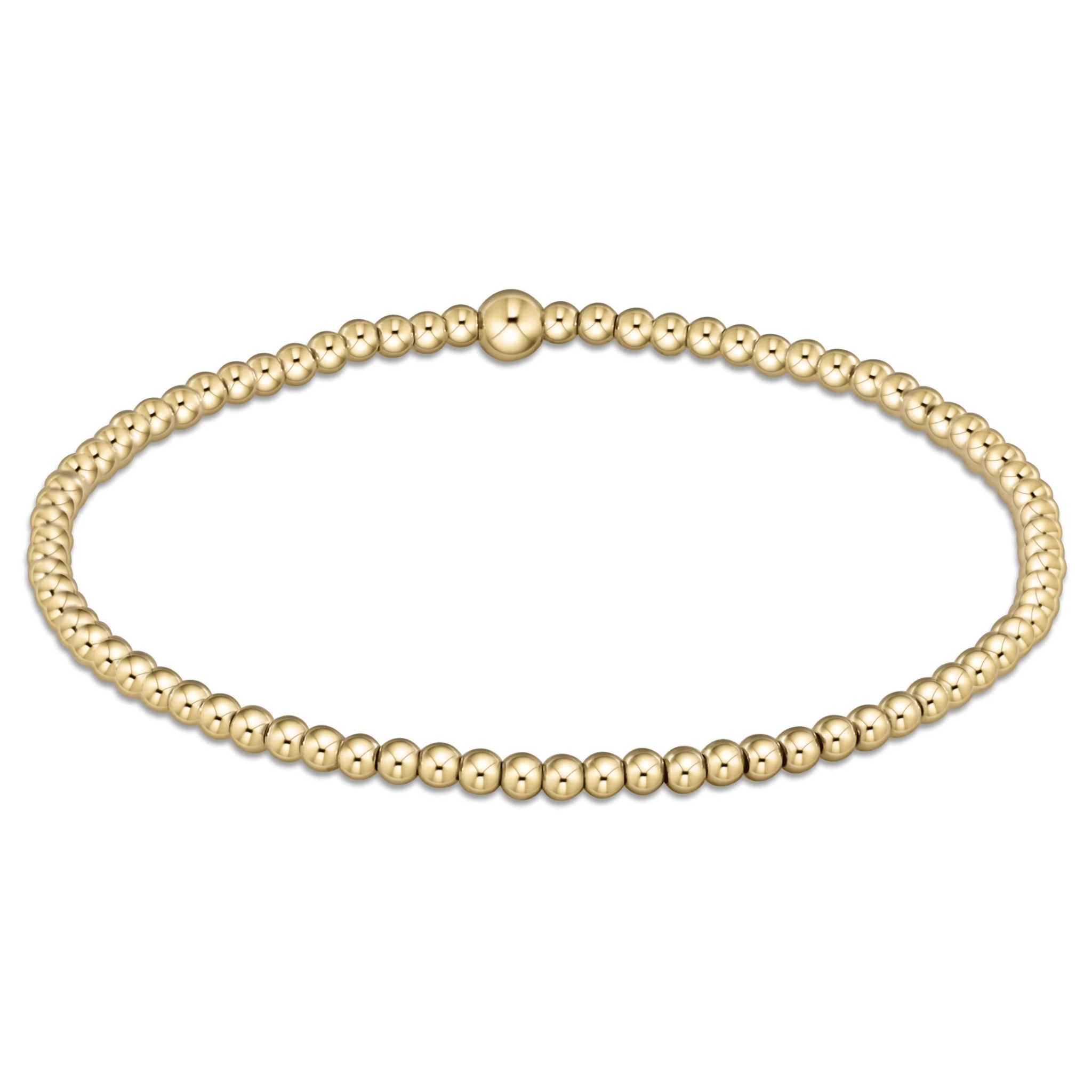 E Newton Extends Classic Gold 2.5mm Bead Bracelet - Elk + Elm