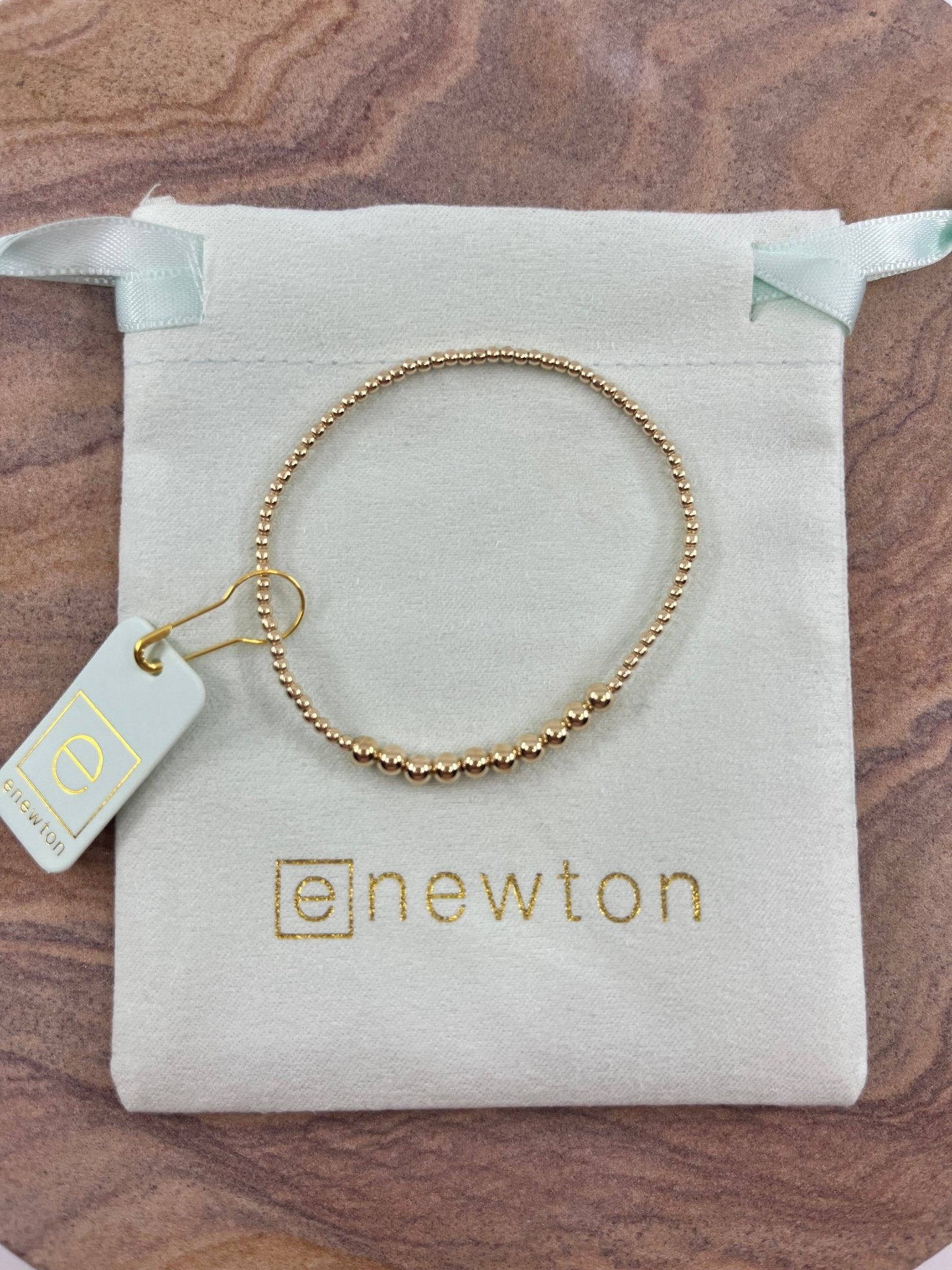 E Newton Gold Beaded Bliss Bracelet - Elk + Elm
