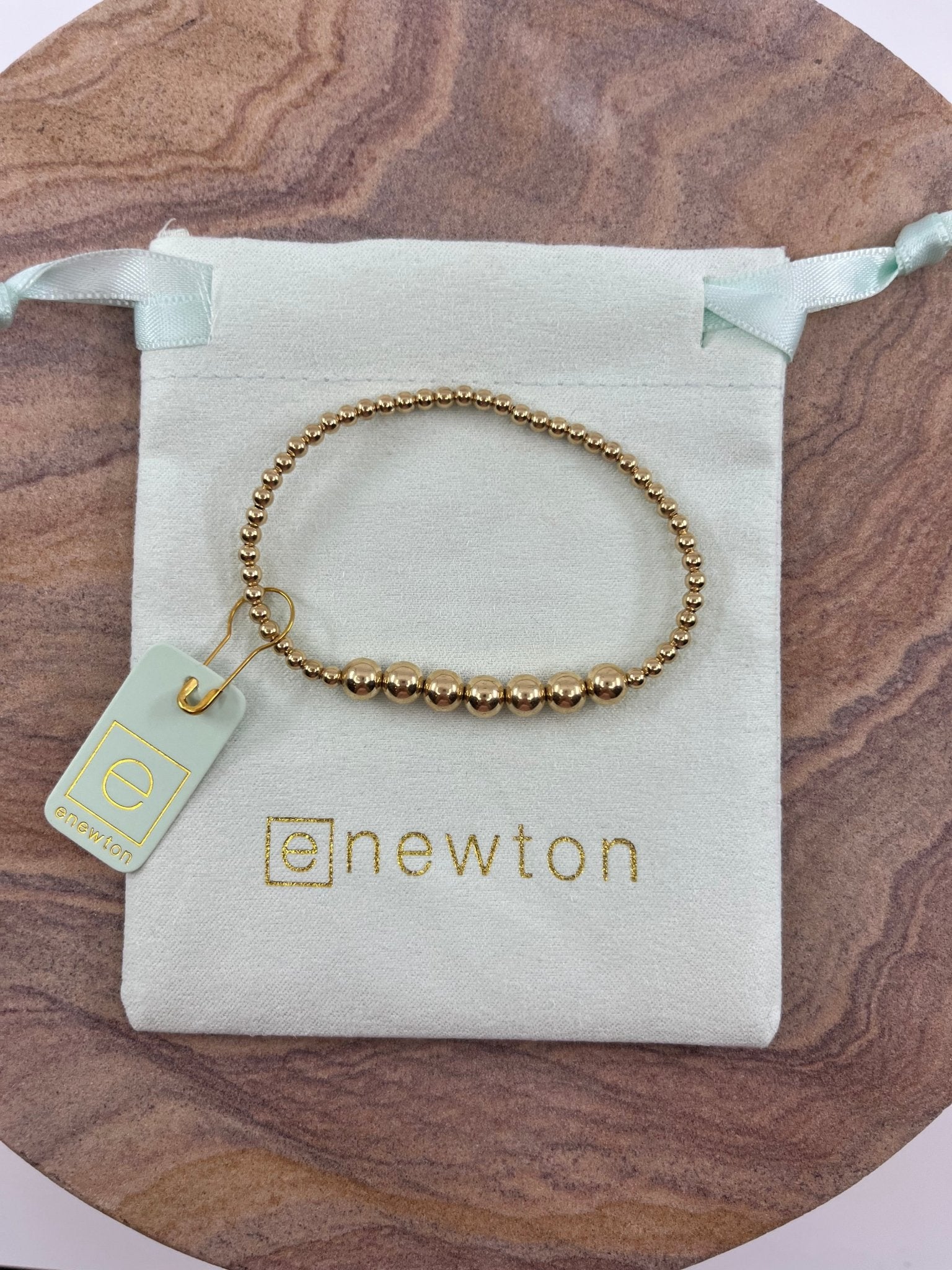 E Newton Gold Beaded Bliss Bracelet - Elk + Elm