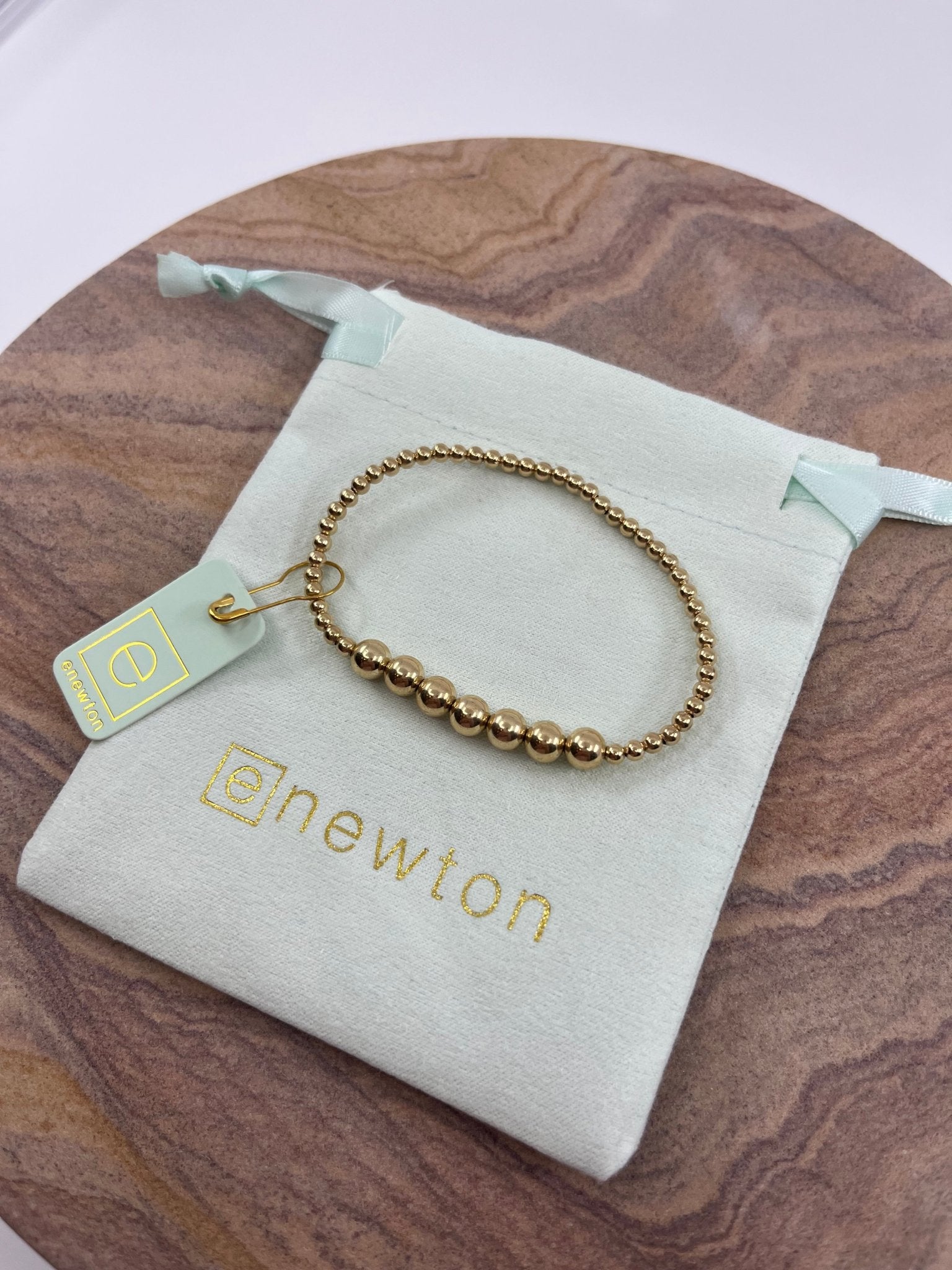 E Newton Gold Beaded Bliss Bracelet - Elk + Elm