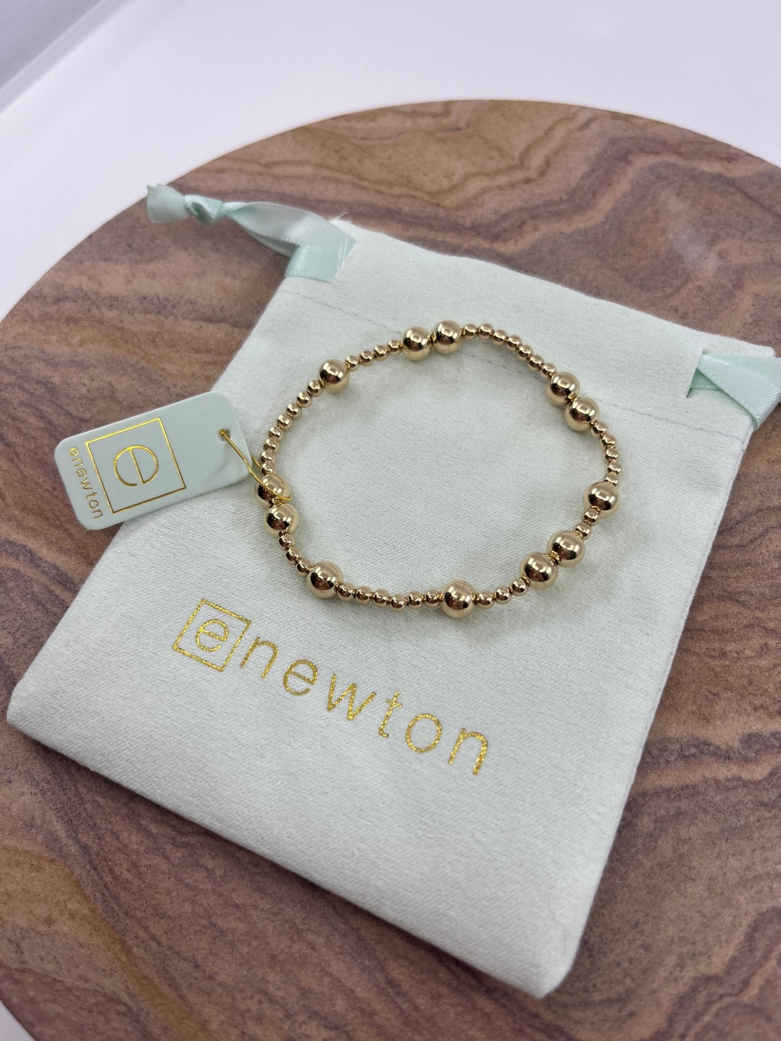 E Newton Hope Unwritten Pattern Bracelet Gold - Elk + Elm