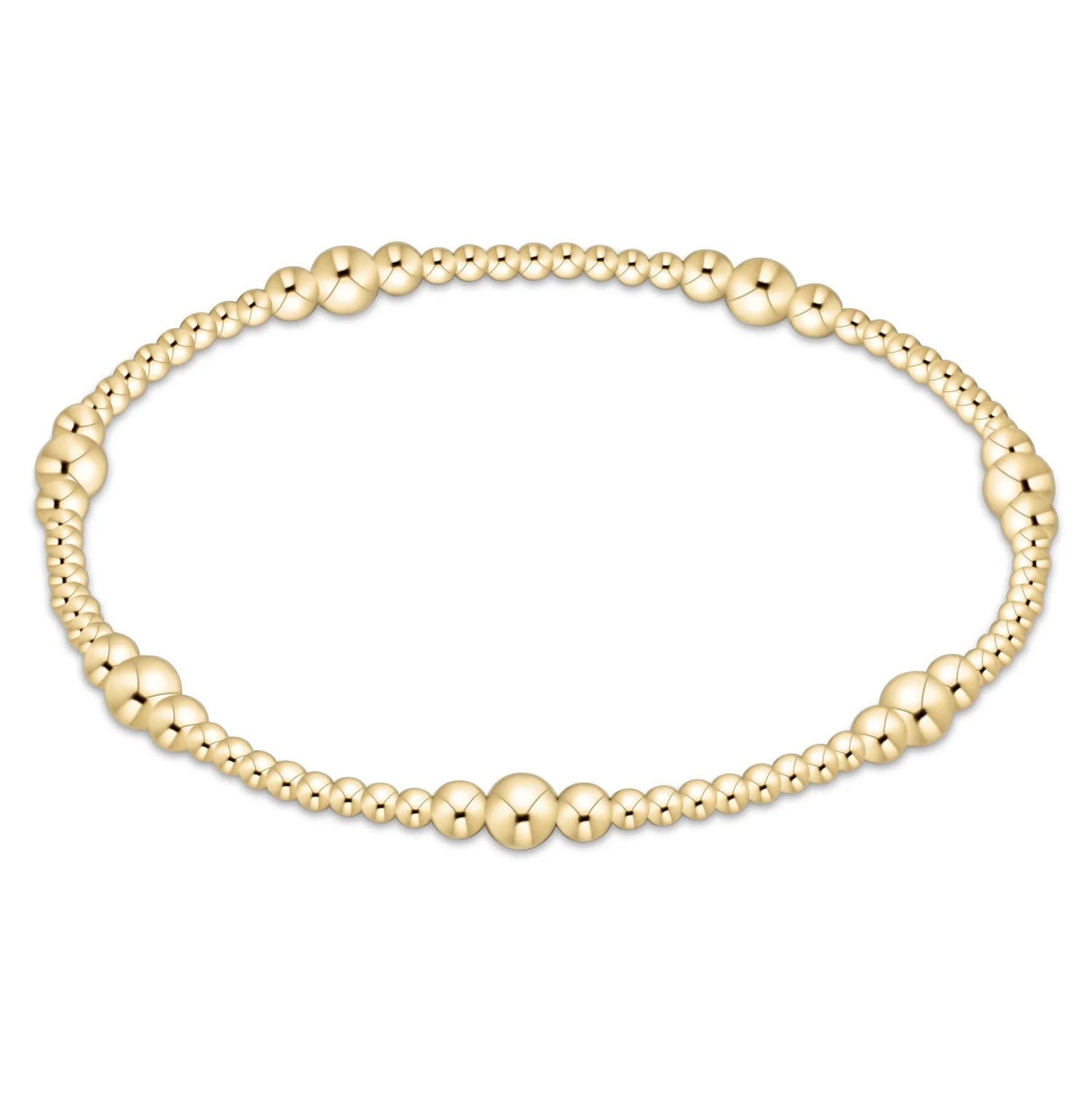 E Newton Purpose Gold Bead Bracelet - Elk + Elm