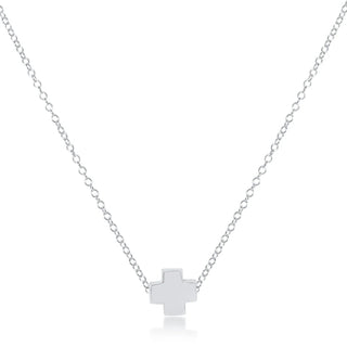 e NewtonSignature Cross Sterling 16" Necklace - Elk + Elm