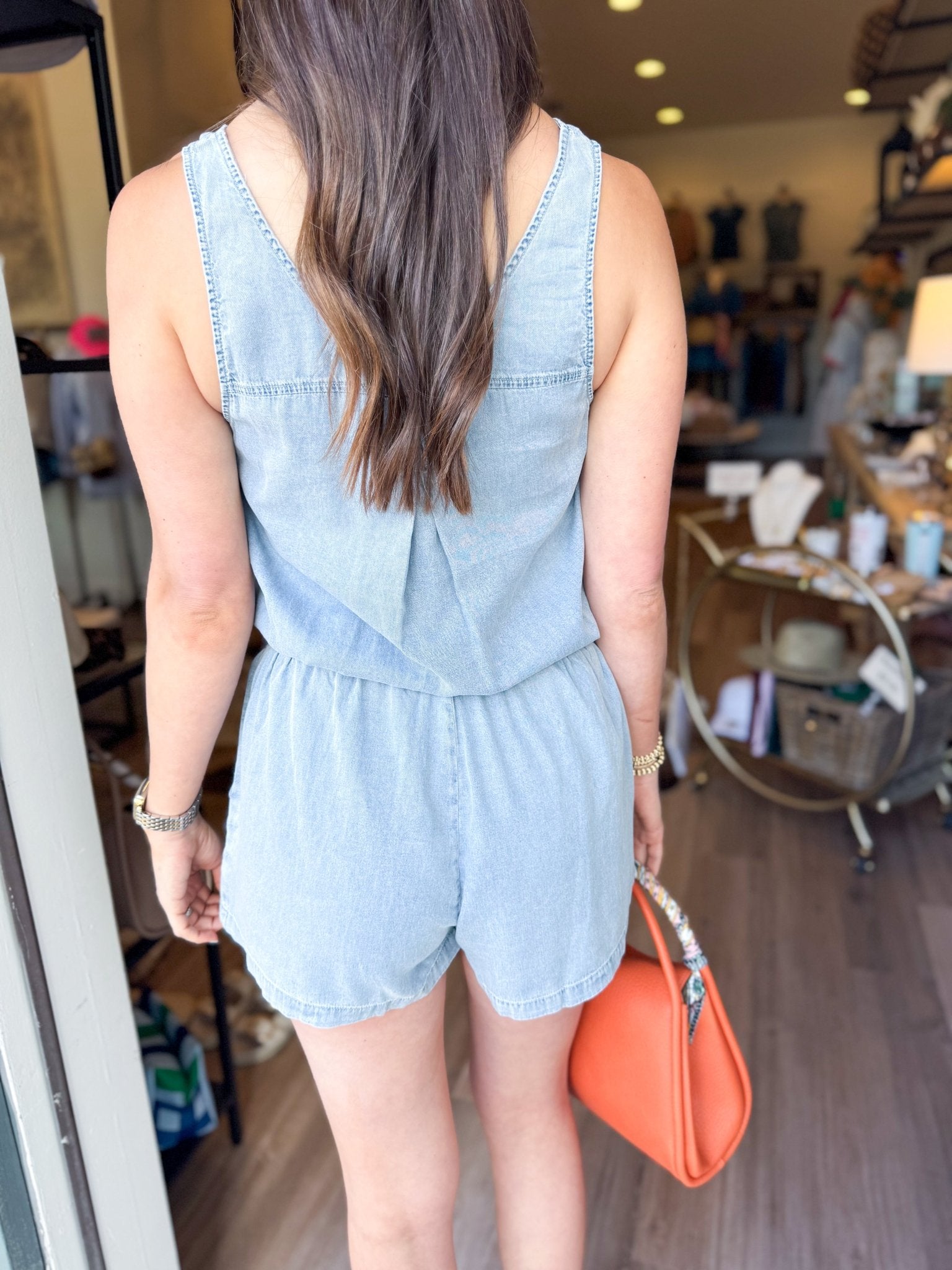 Easy Days Denim Romper - Elk + Elm