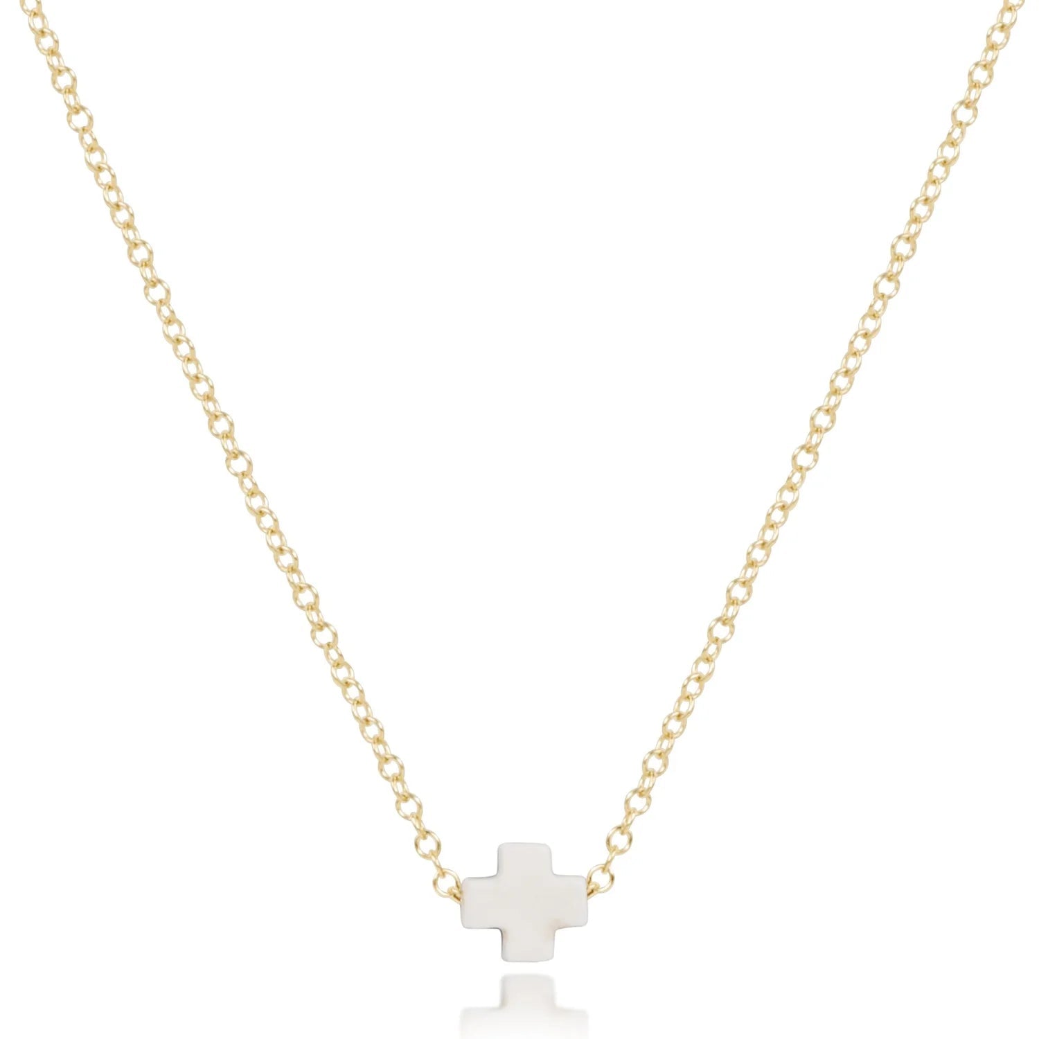 enewton 16" Necklace gold - signature cross small Off - White - Elk + Elm