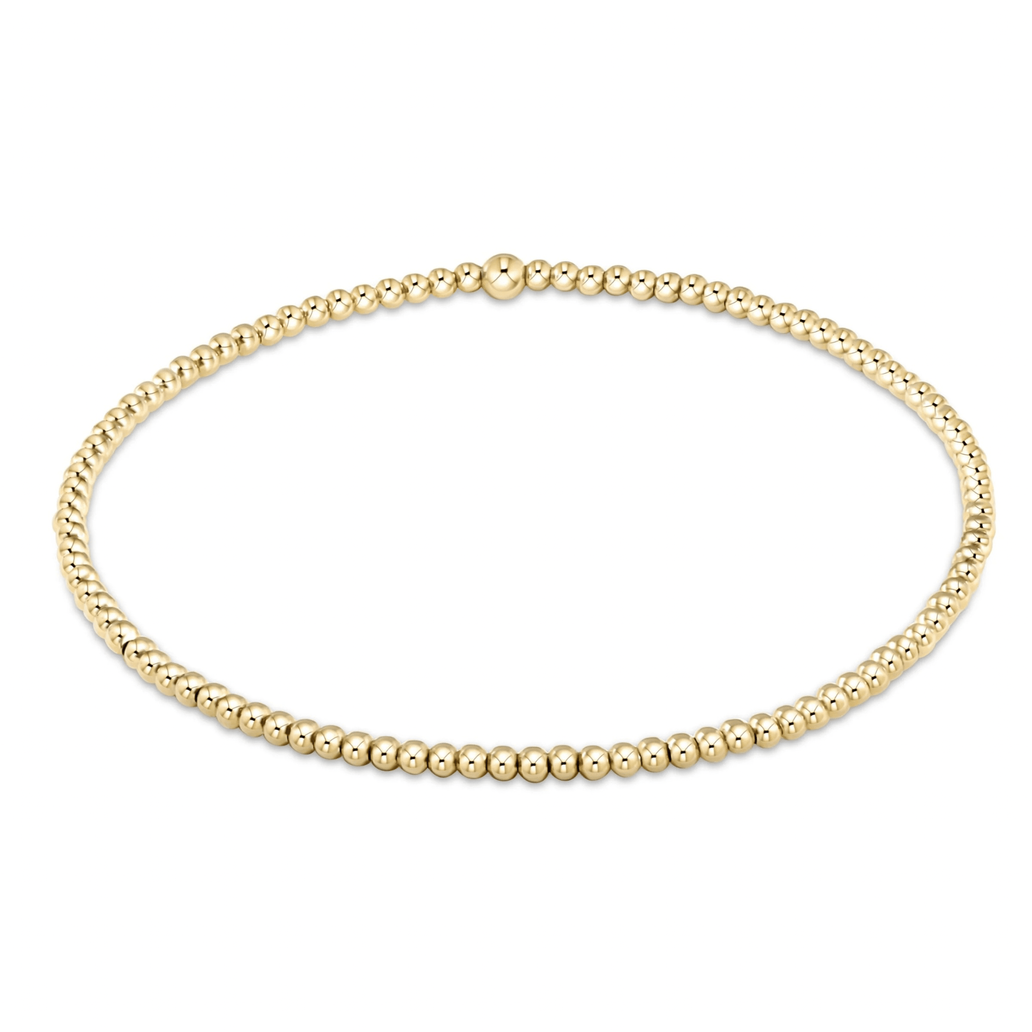 eNewton Extends - Classic Gold 2mm Bead Bracelet - Elk + Elm