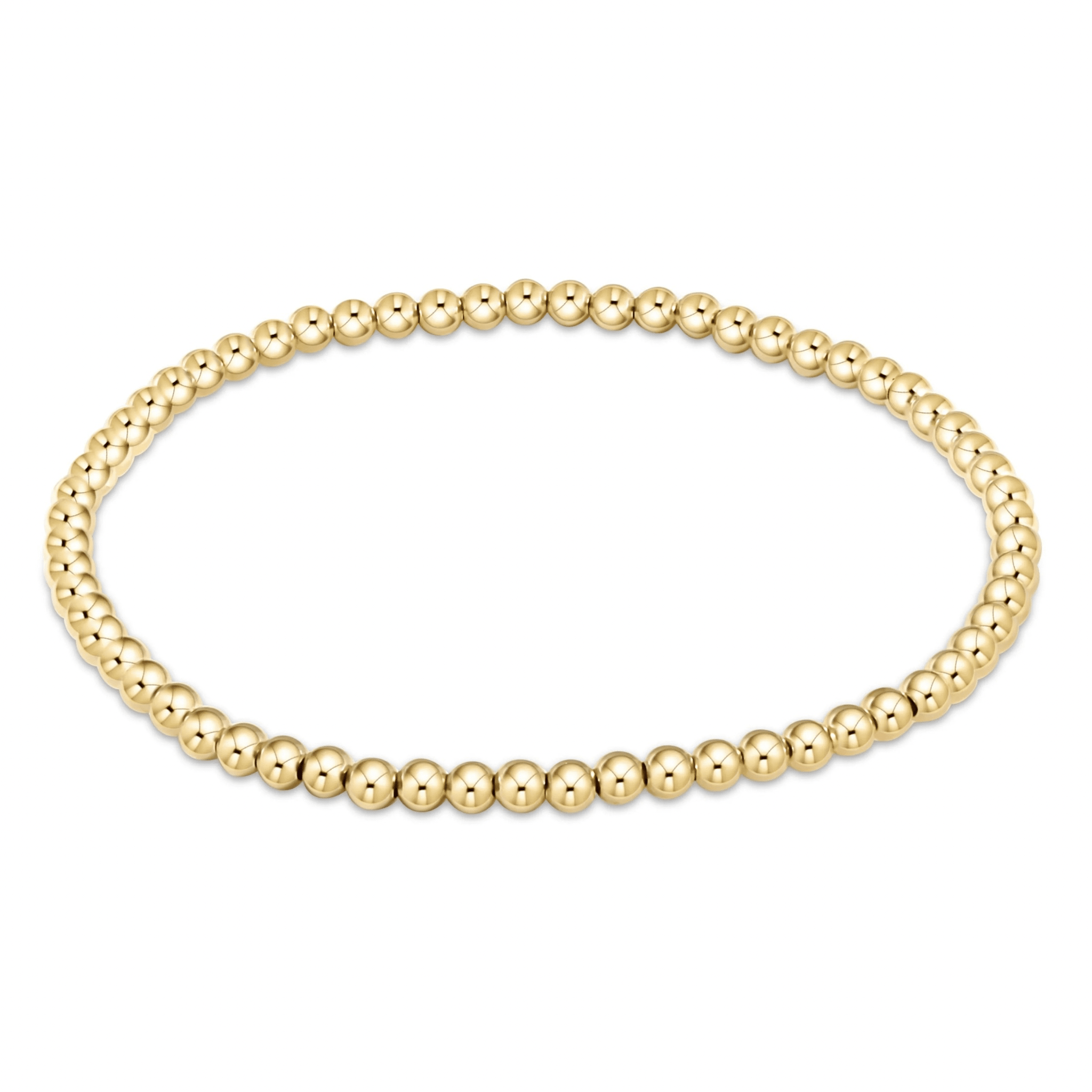 eNewton Extends - Classic Gold 3mm Bead Bracelet - Elk + Elm
