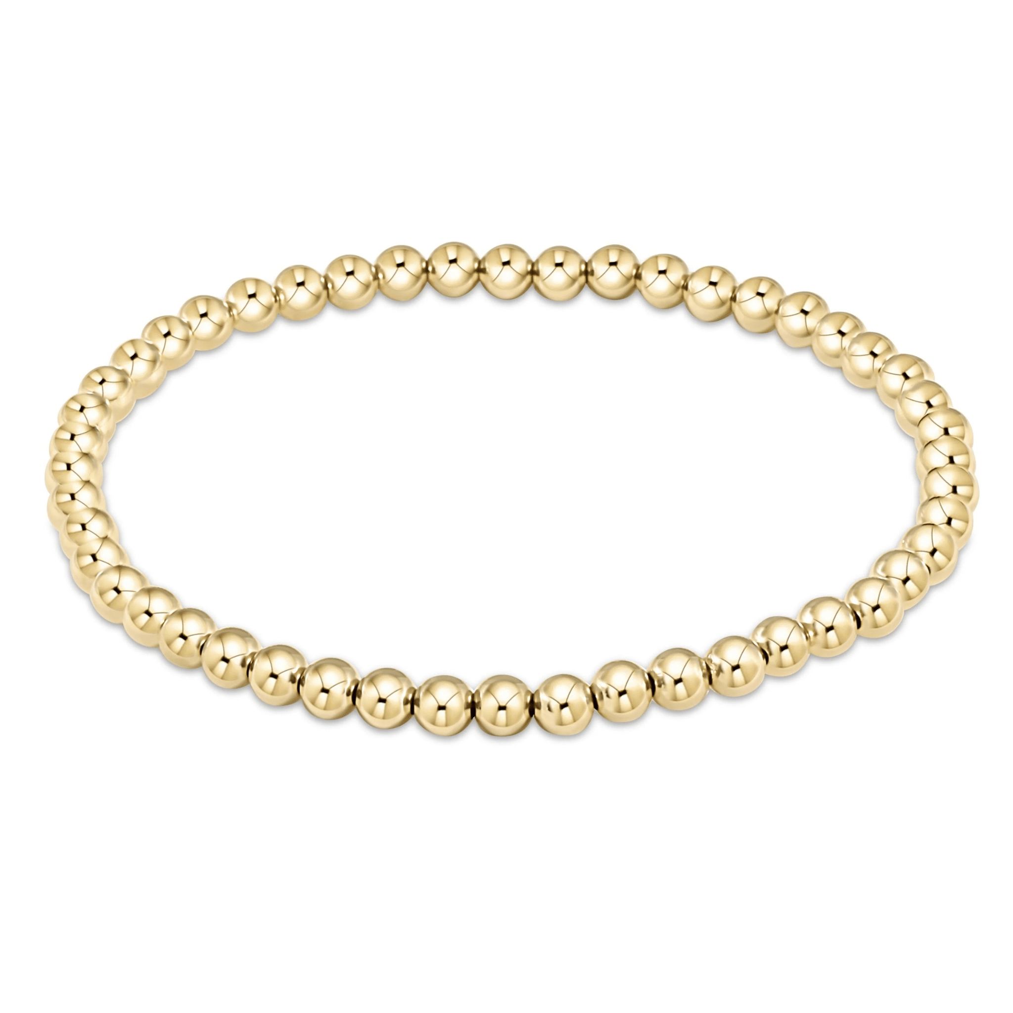 eNewton Extends - Classic Gold 4mm Bead Bracelet - Elk + Elm
