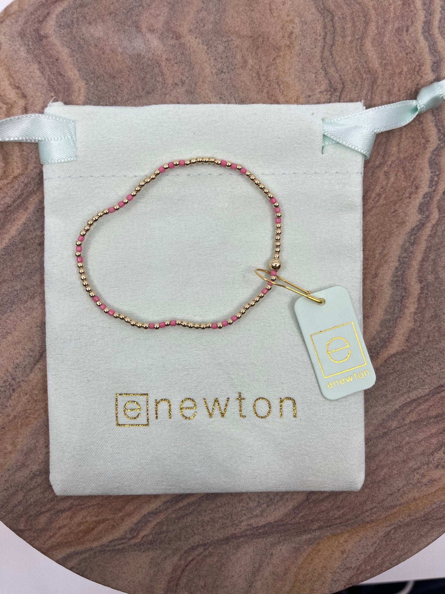 eNewton Hope Joy Pattern 2mm Bead Bracelet - Elk + Elm