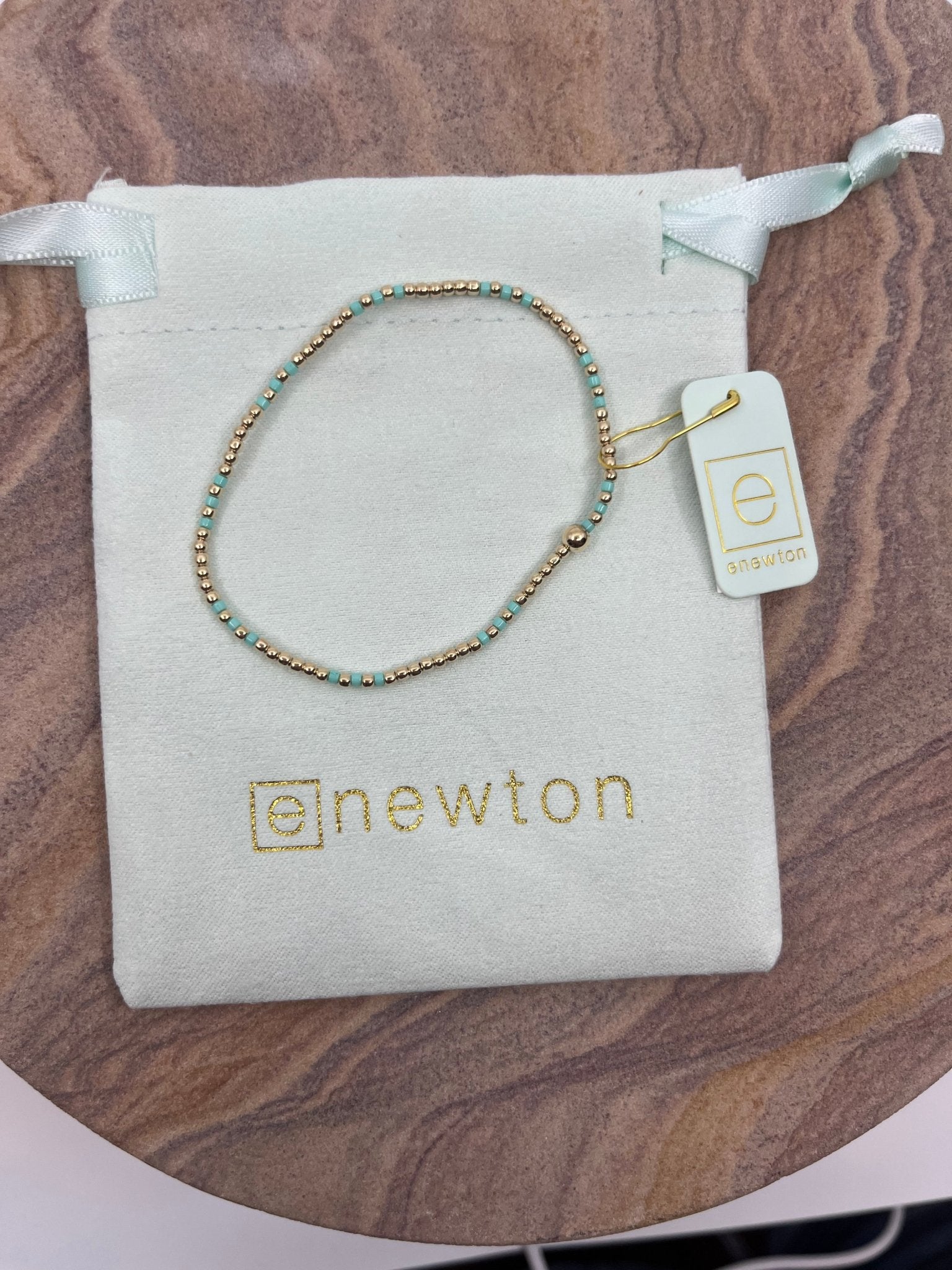 eNewton Hope Joy Pattern 2mm Bead Bracelet - Elk + Elm