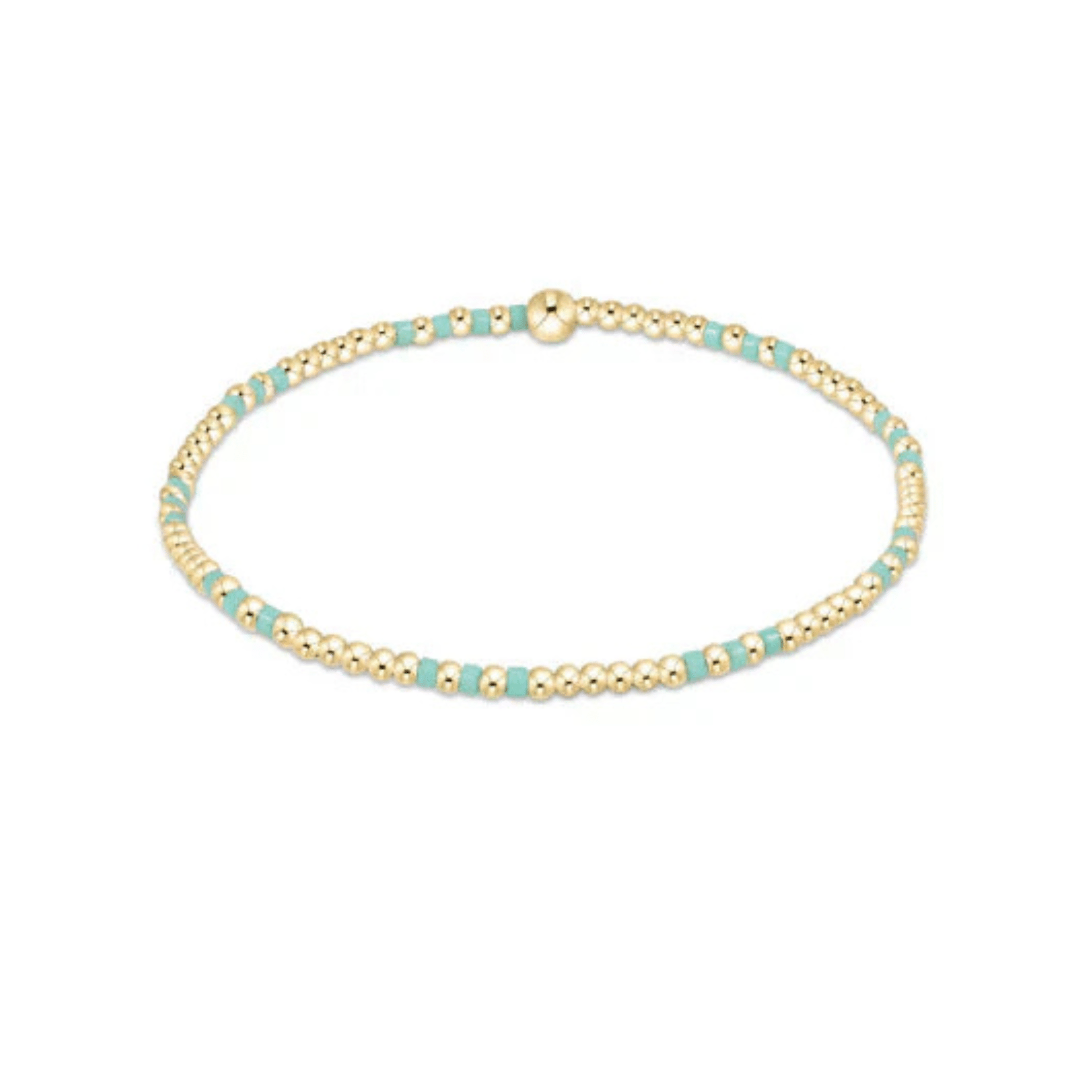 eNewton Hope Joy Pattern 2mm Bead Bracelet - Elk + Elm