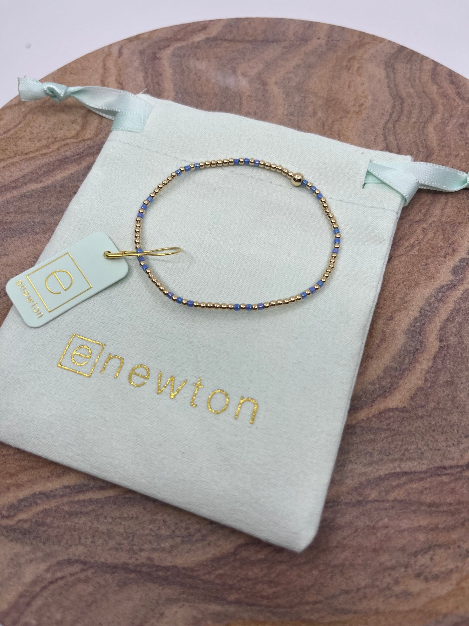eNewton Hope Joy Pattern 2mm Bead Bracelet - Elk + Elm