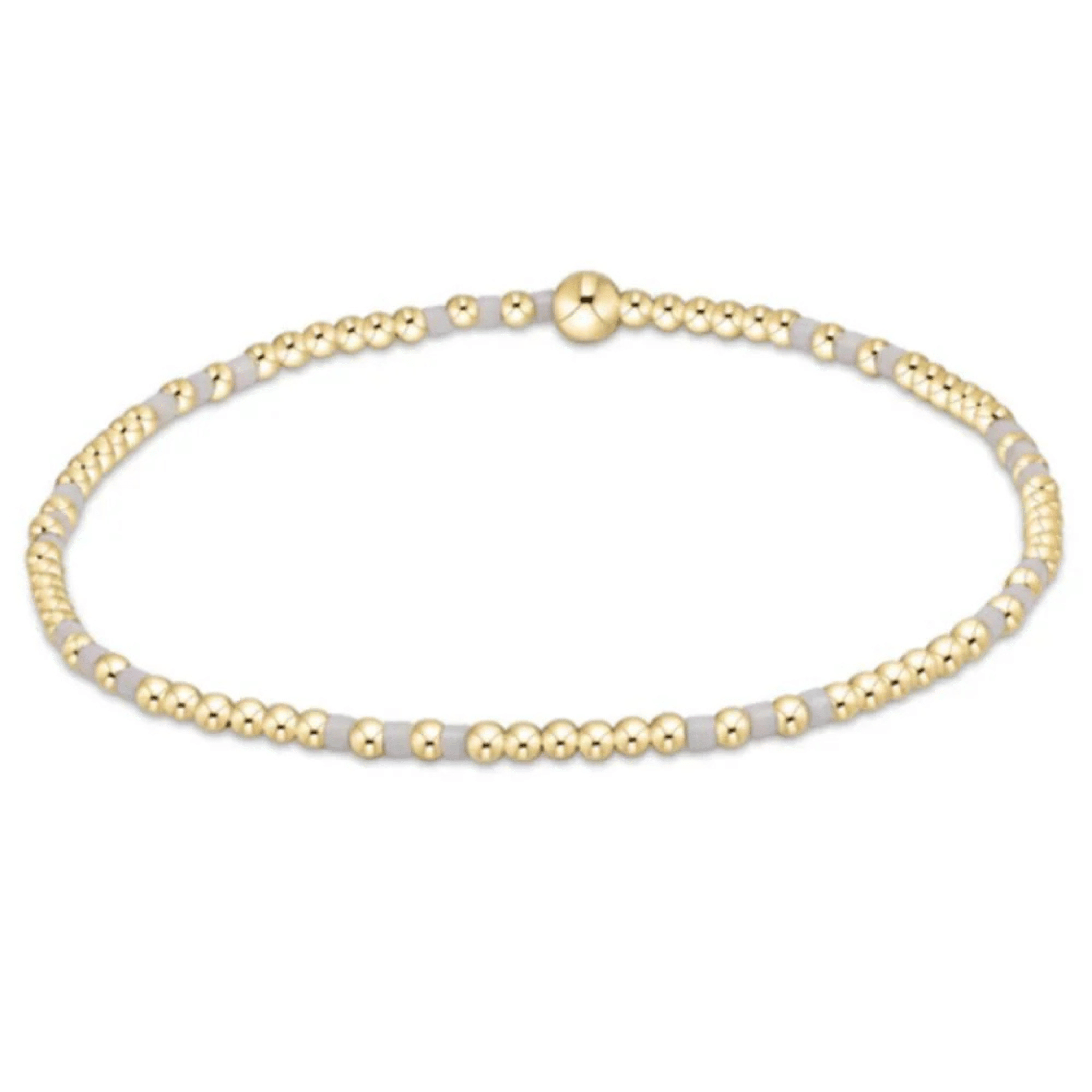 eNewton Hope Joy Pattern 2mm Bead Bracelet - Elk + Elm