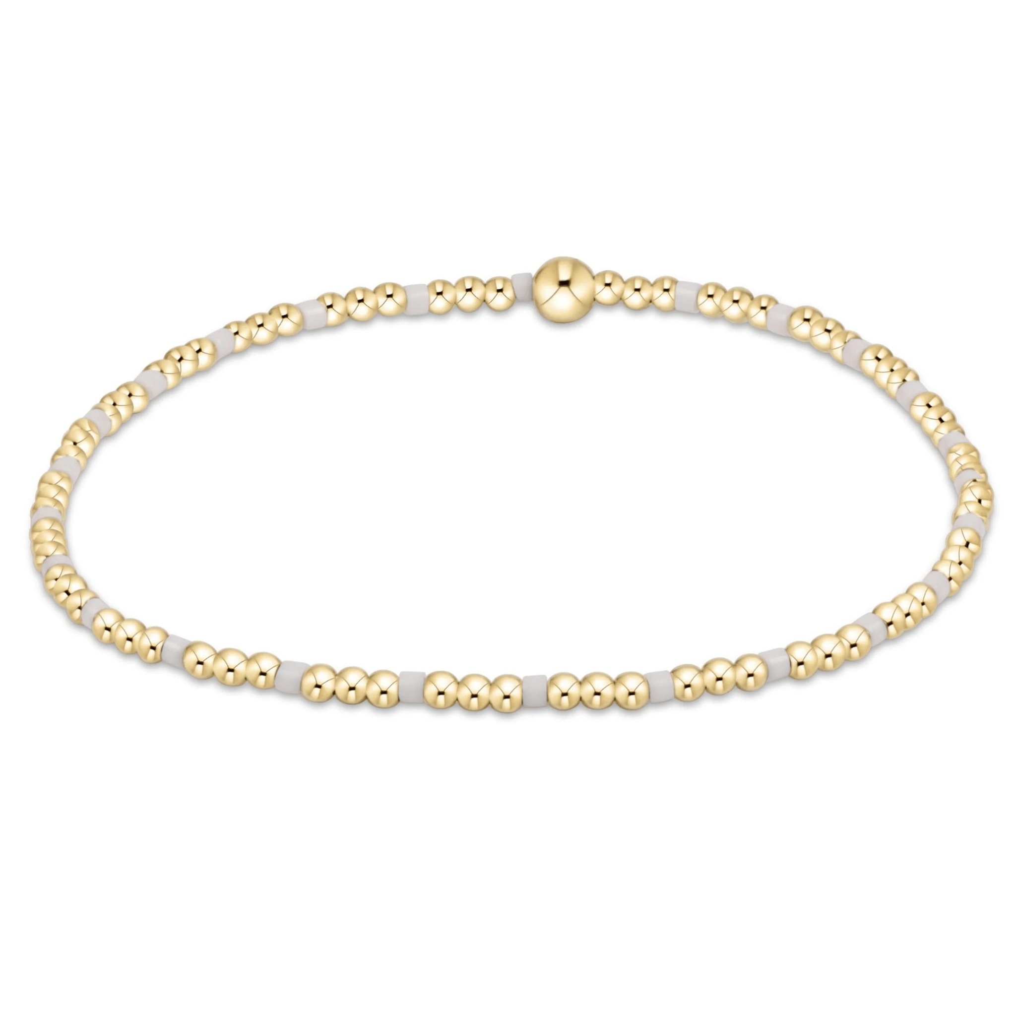 eNewton Hope Sincerity Pattern 2mm Bead Bracelet - Elk + Elm