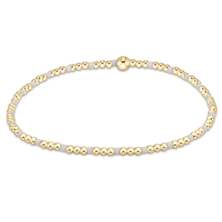 eNewton Hope Sincerity Pattern 2mm Bead Bracelet - Elk + Elm