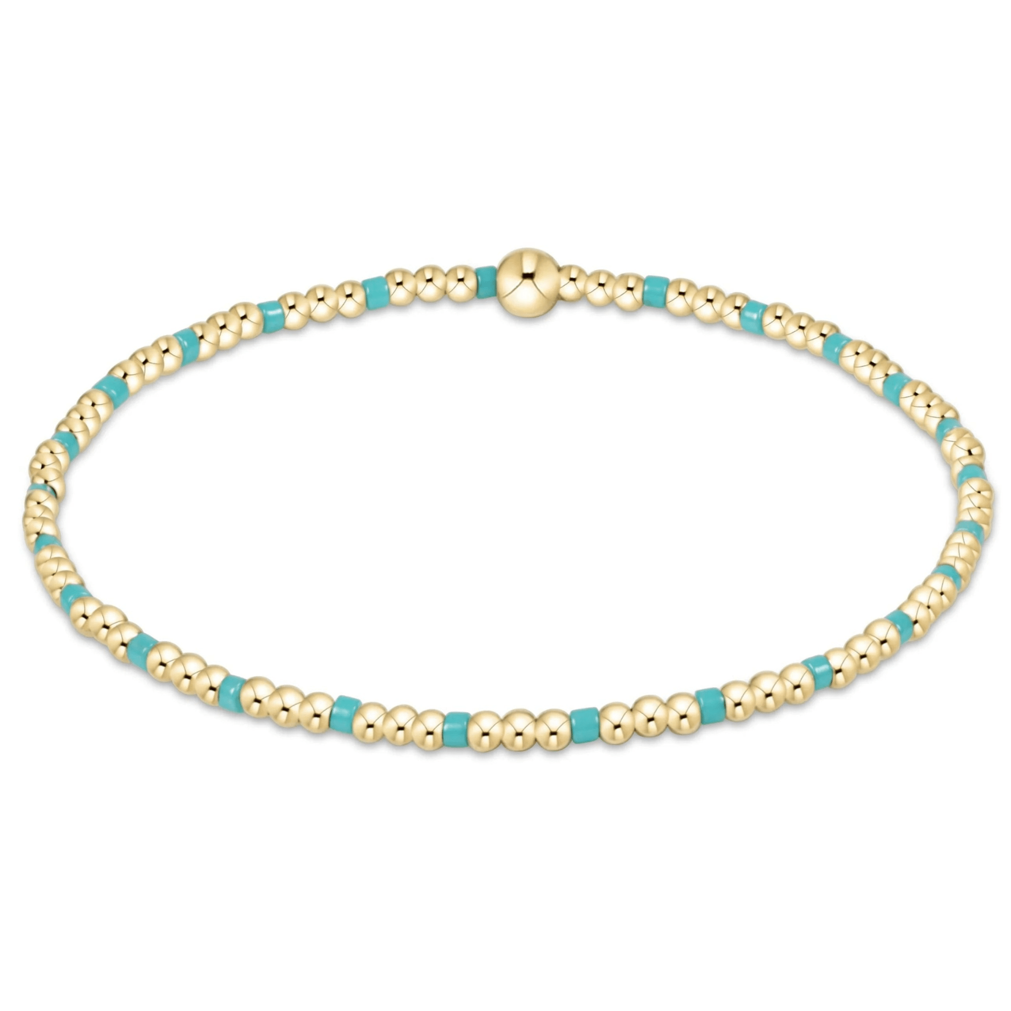 eNewton Hope Sincerity Pattern 2mm Bead Bracelet - Elk + Elm