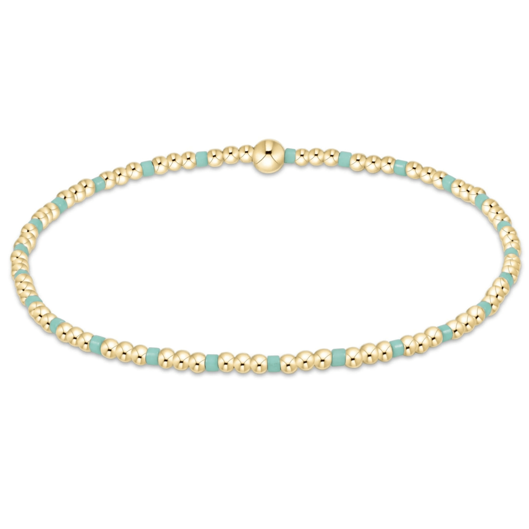 eNewton Hope Sincerity Pattern 2mm Bead Bracelet - Elk + Elm