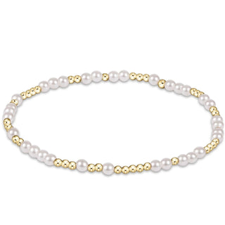 enewton Hope Unwritten 3mm Bead Bracelet - Pearl - Elk + Elm