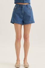 Denim Buckle Top & Shorts Set - Shorts Front