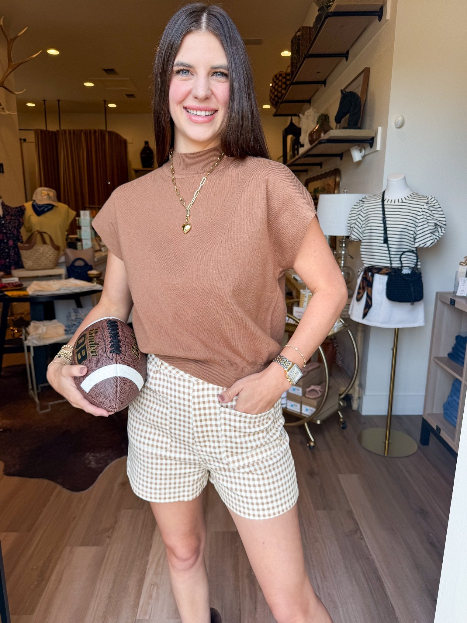 Everyday Mock Neck - Coco - Elk + Elm