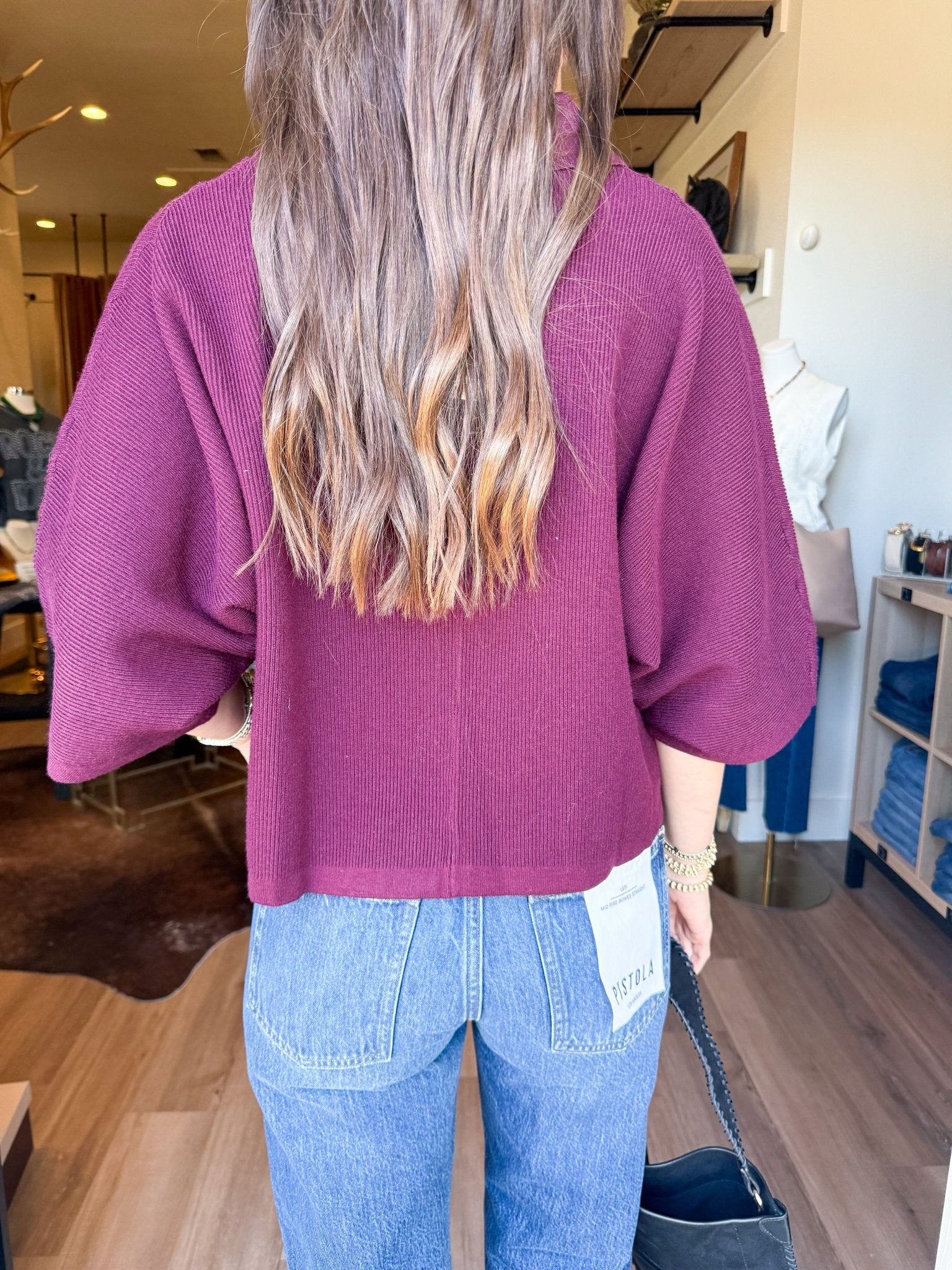 Everyday Polo Knit - Merlot - Elk + Elm