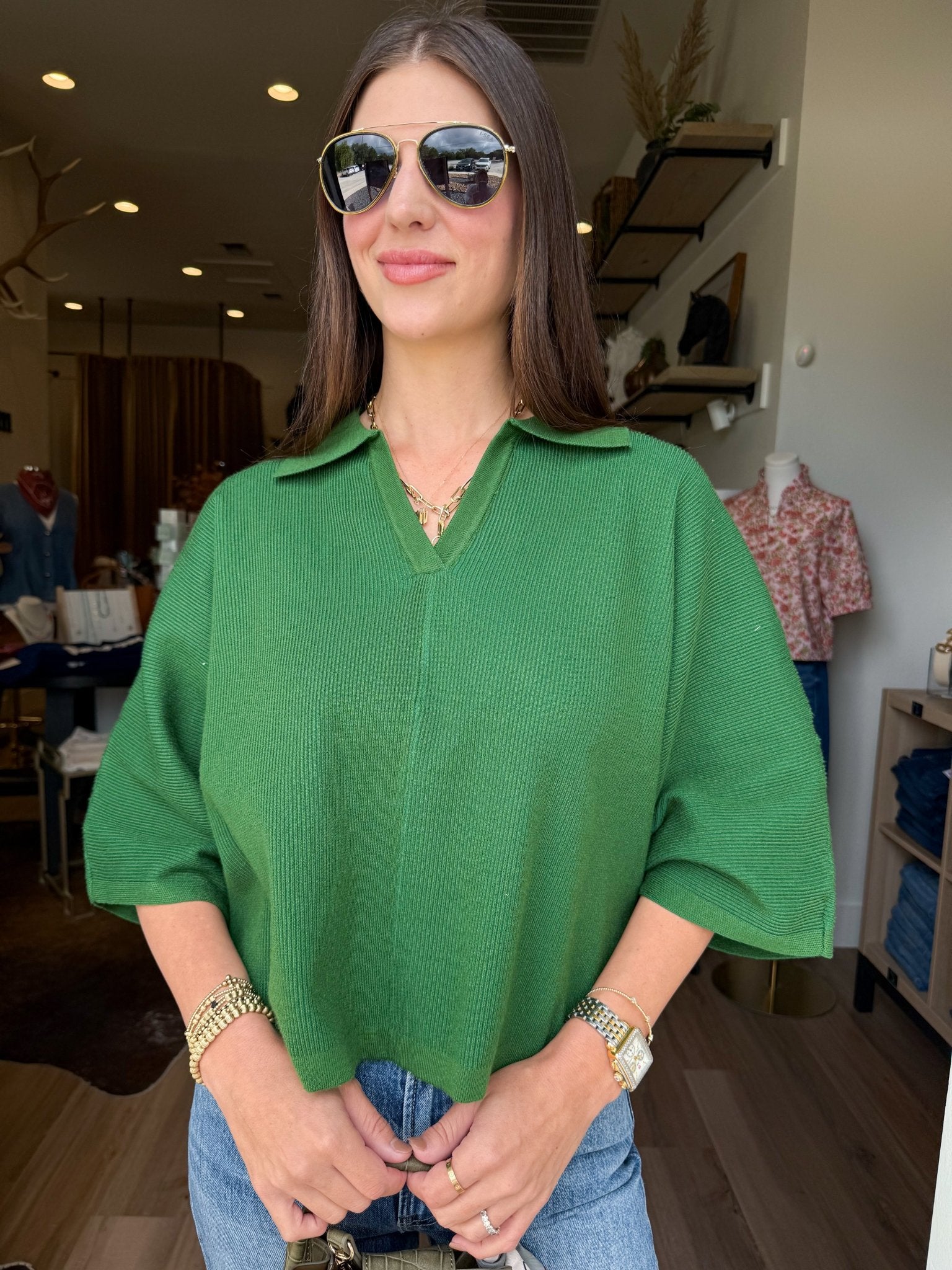Everyday Polo Knit - Moss - Elk + Elm