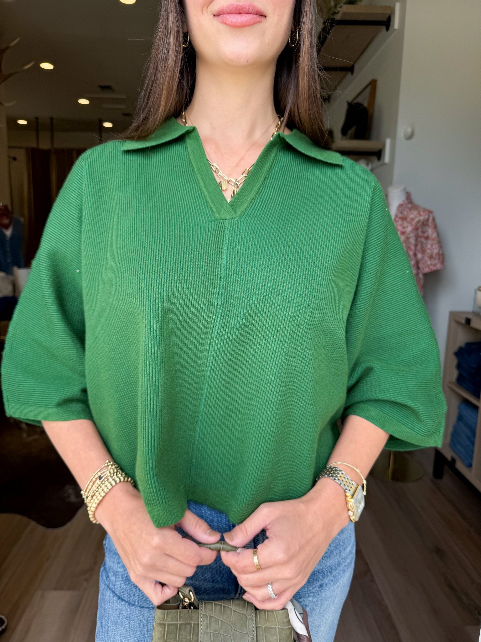 Everyday Polo Knit - Moss - Elk + Elm